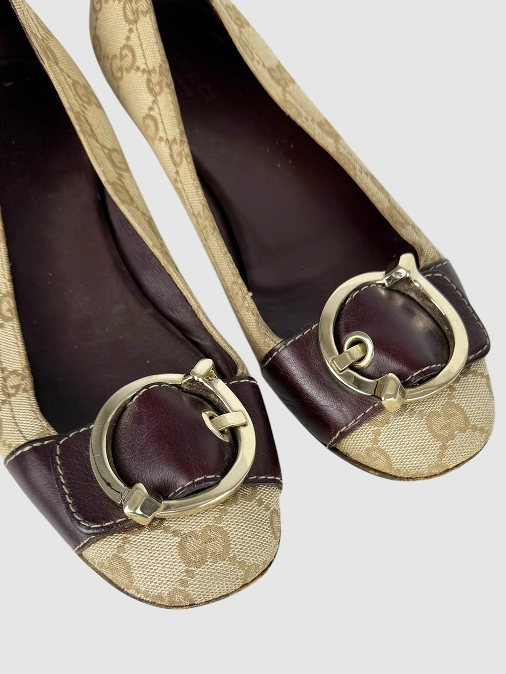 Buckle Monogram Flats