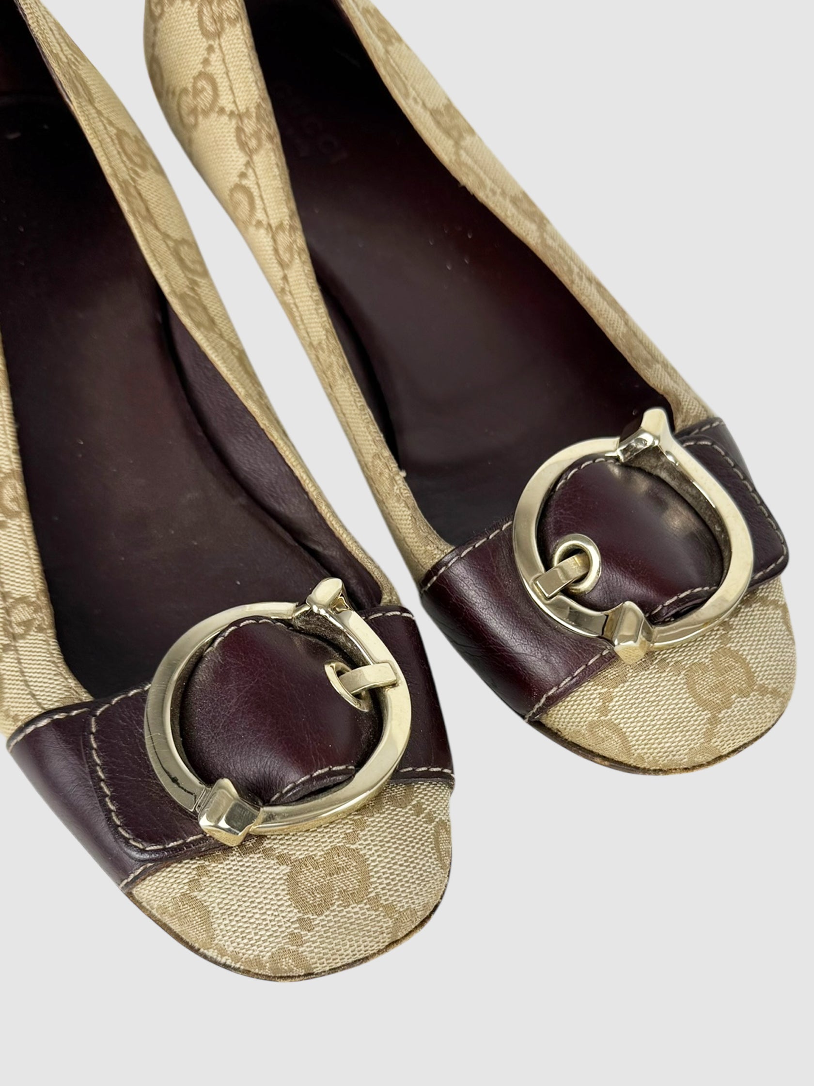 Buckle Monogram Flats