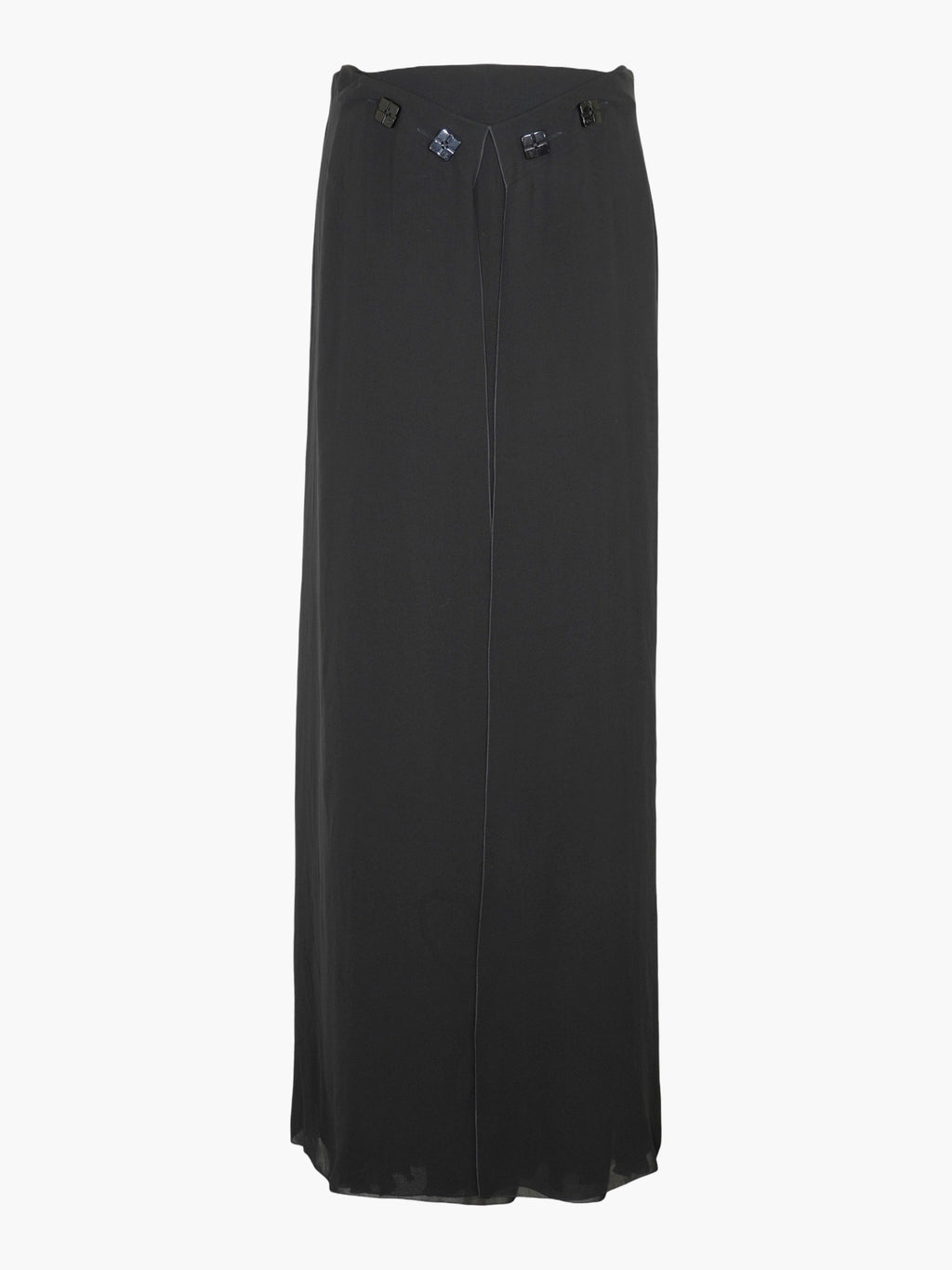 Button Detail Midi Skirt