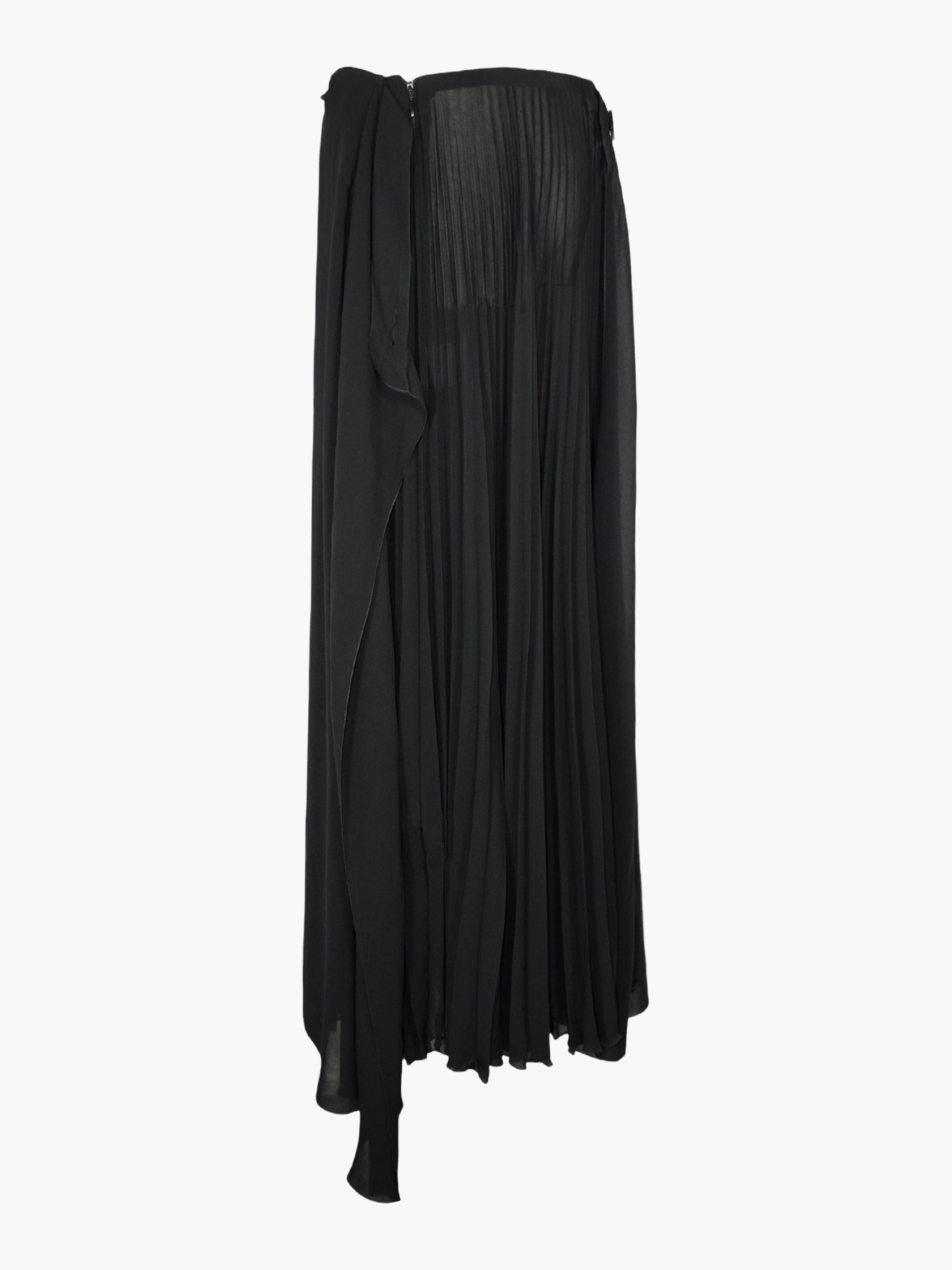 Button Detail Midi Skirt