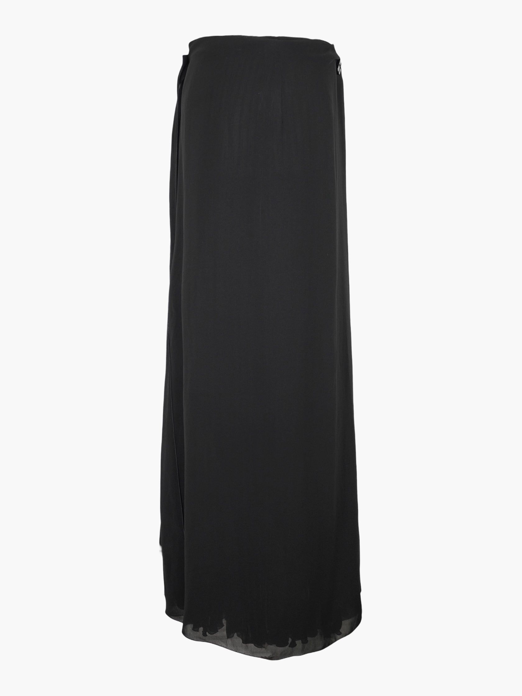 Button Detail Midi Skirt