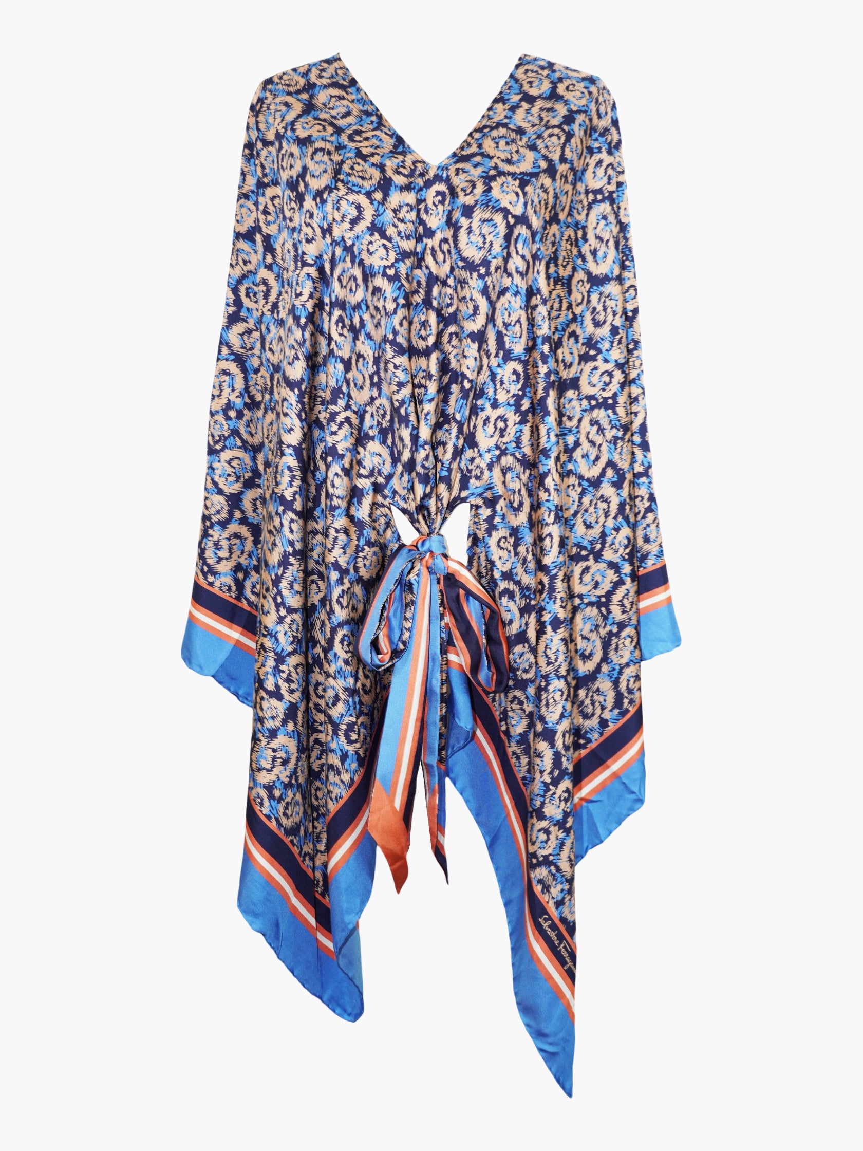 Silk Printed Poncho