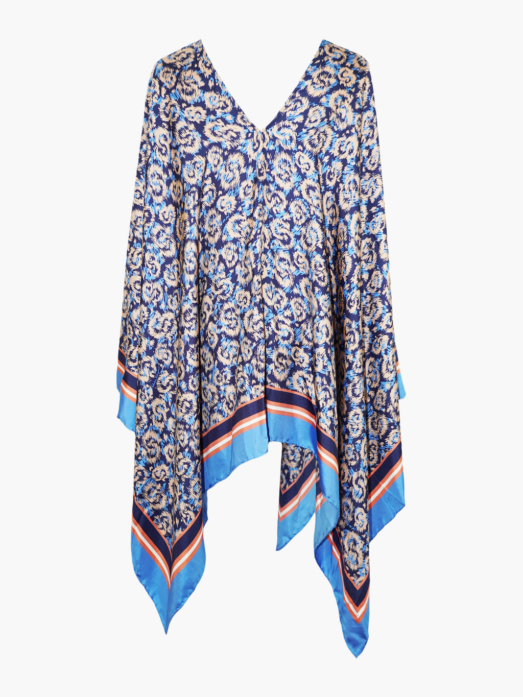 Silk Printed Poncho