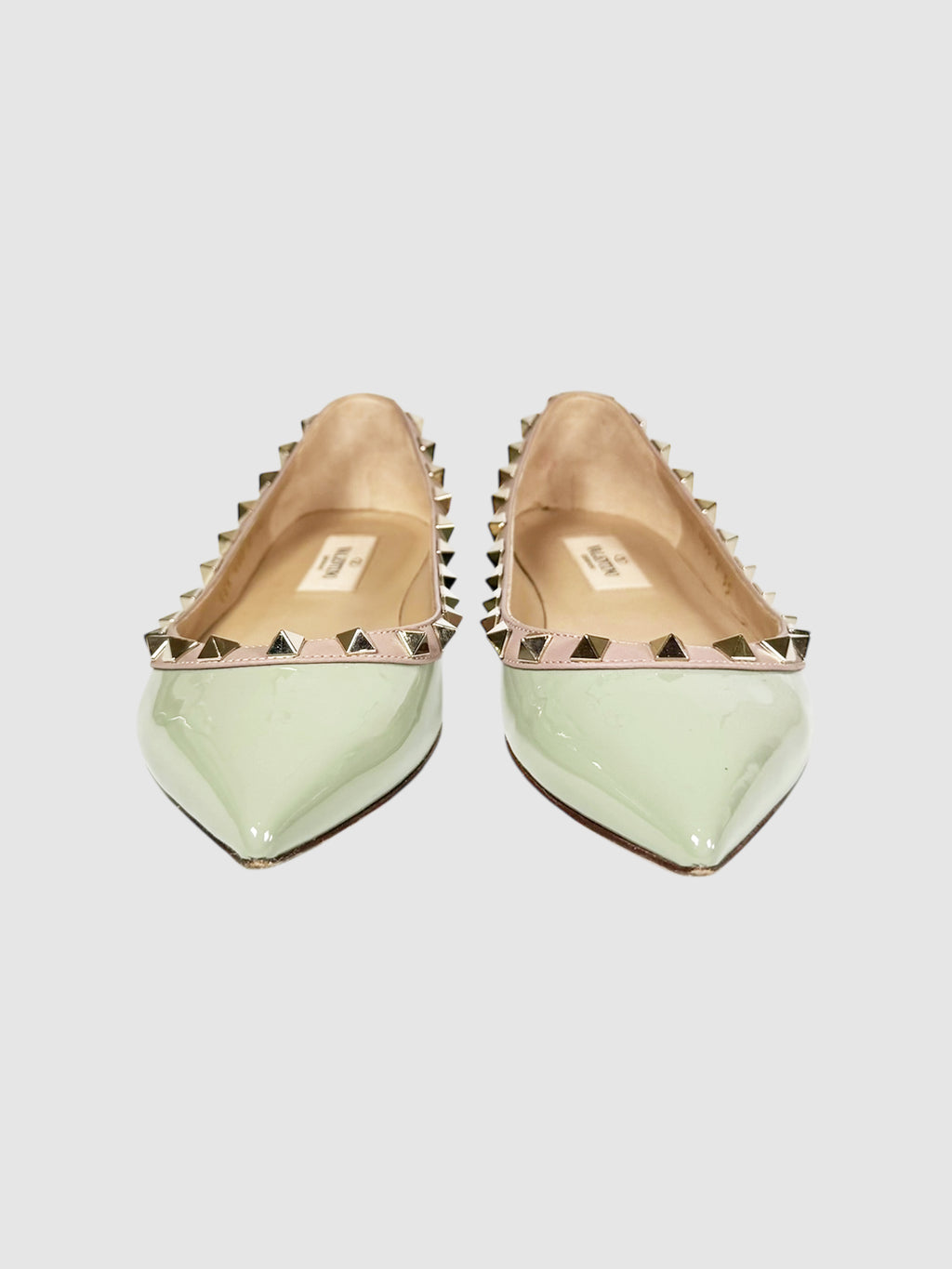 Rockstud Leather Flats