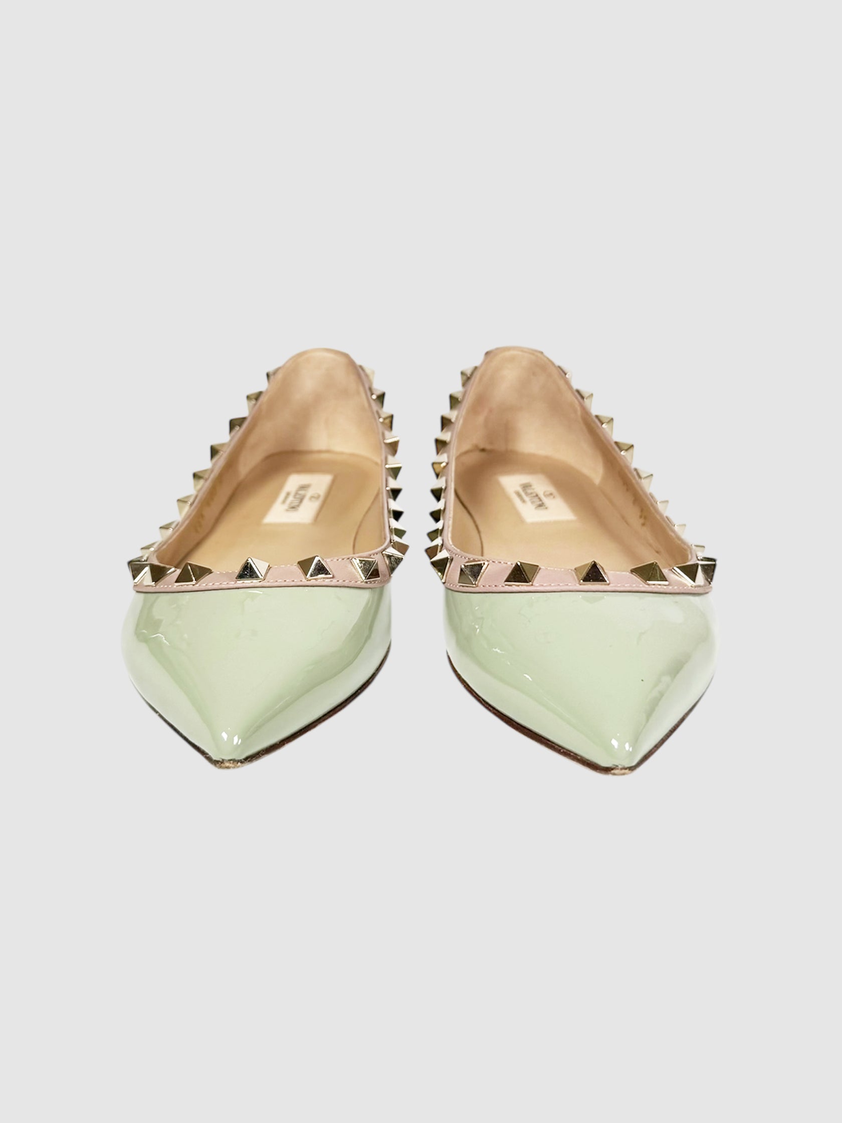 Rockstud Leather Flats