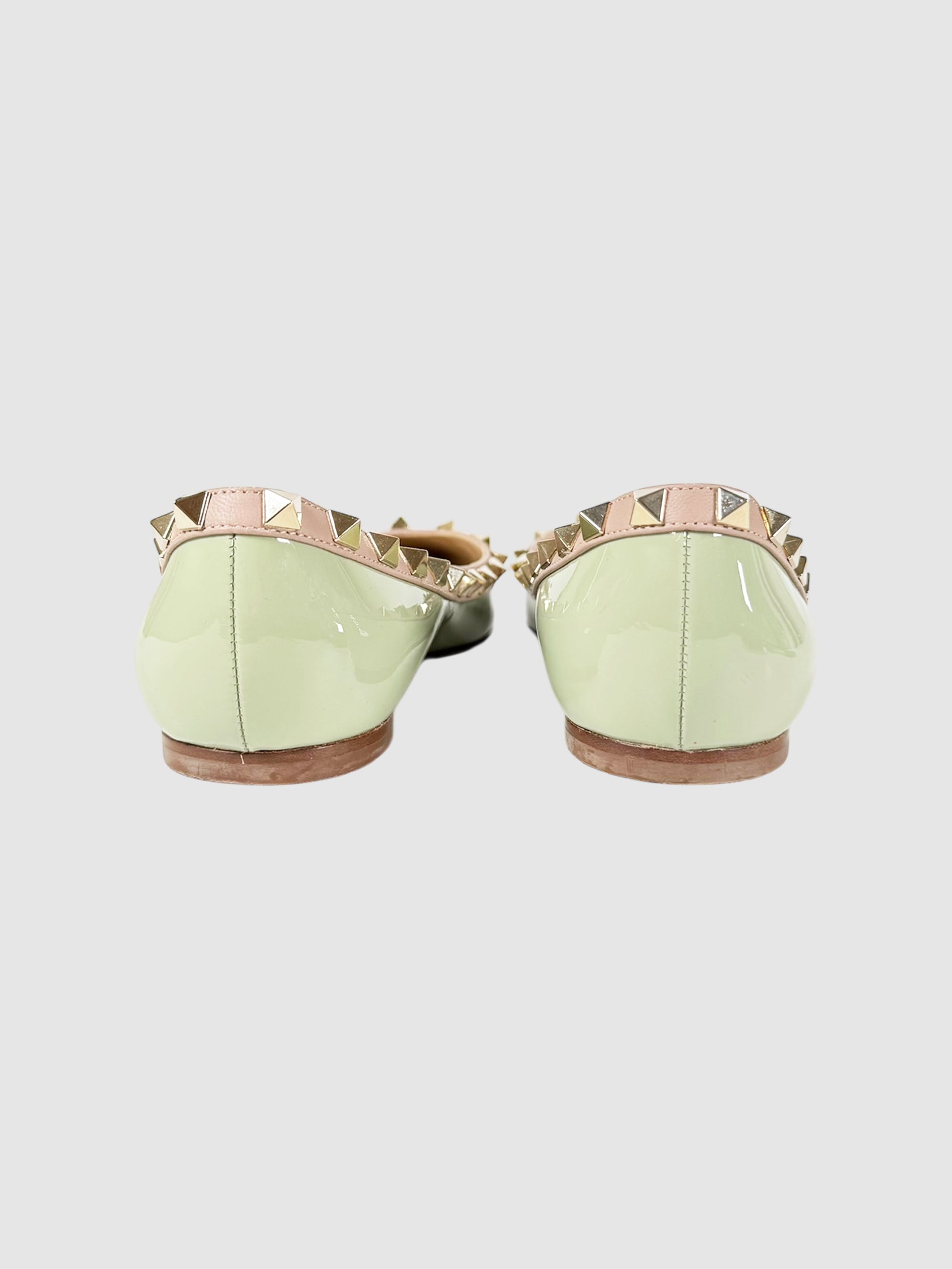 Rockstud Leather Flats