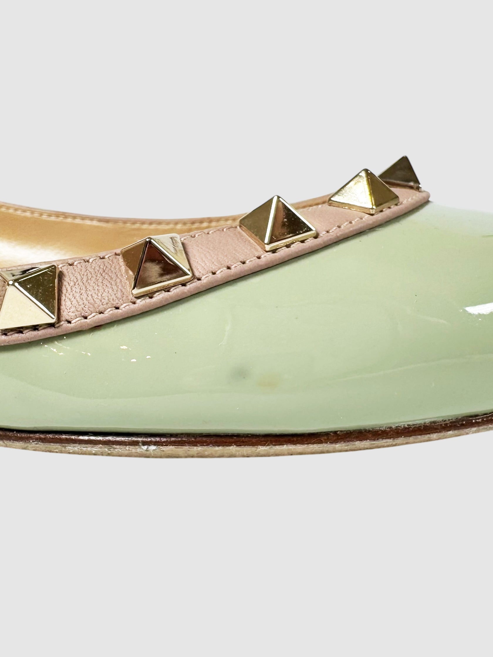 Rockstud Leather Flats