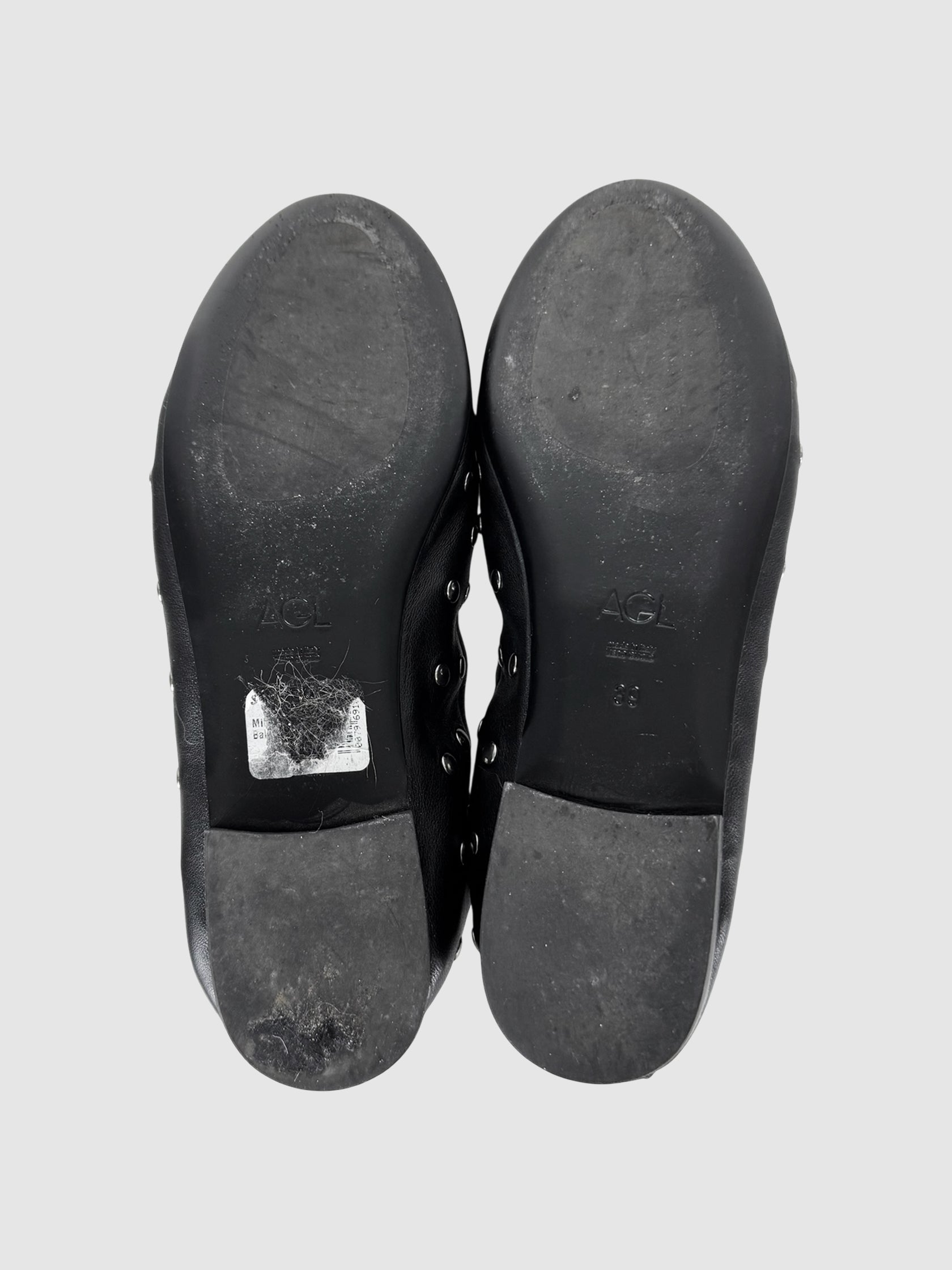 Studded Scrunchie Flats