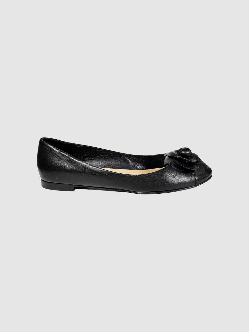 Camellia Leather Flats