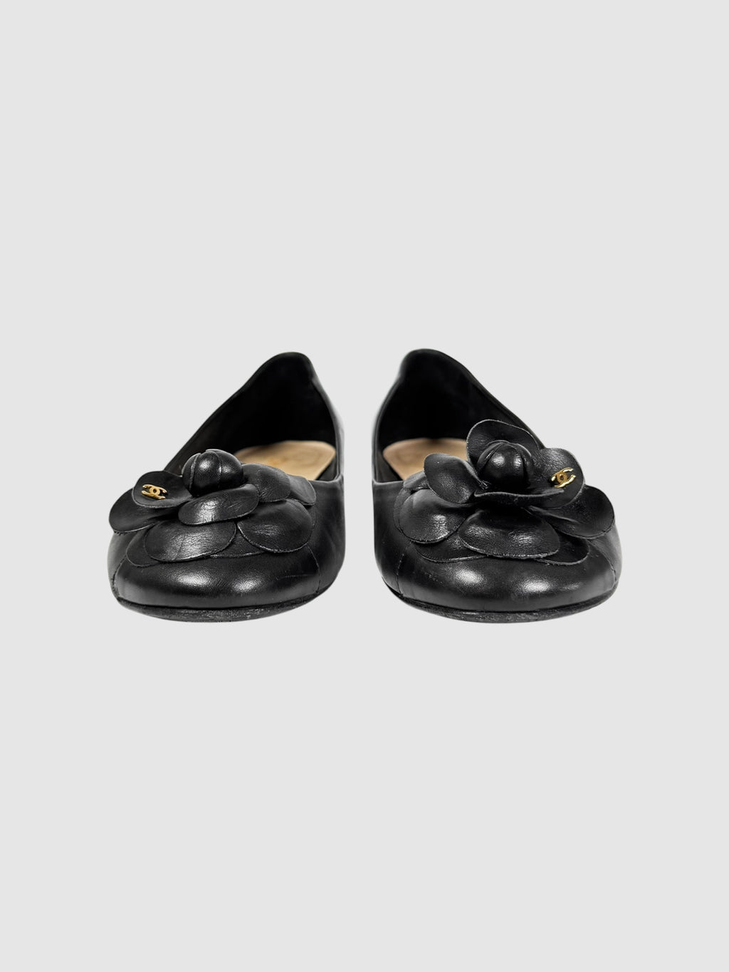 Camellia Leather Flats
