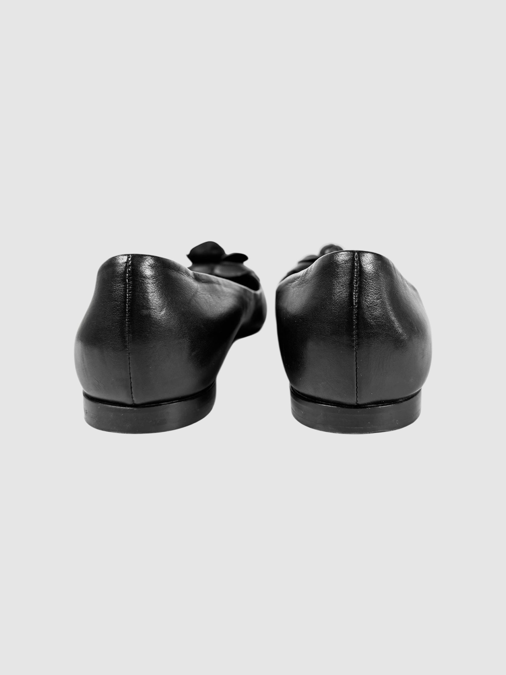 Camellia Leather Flats