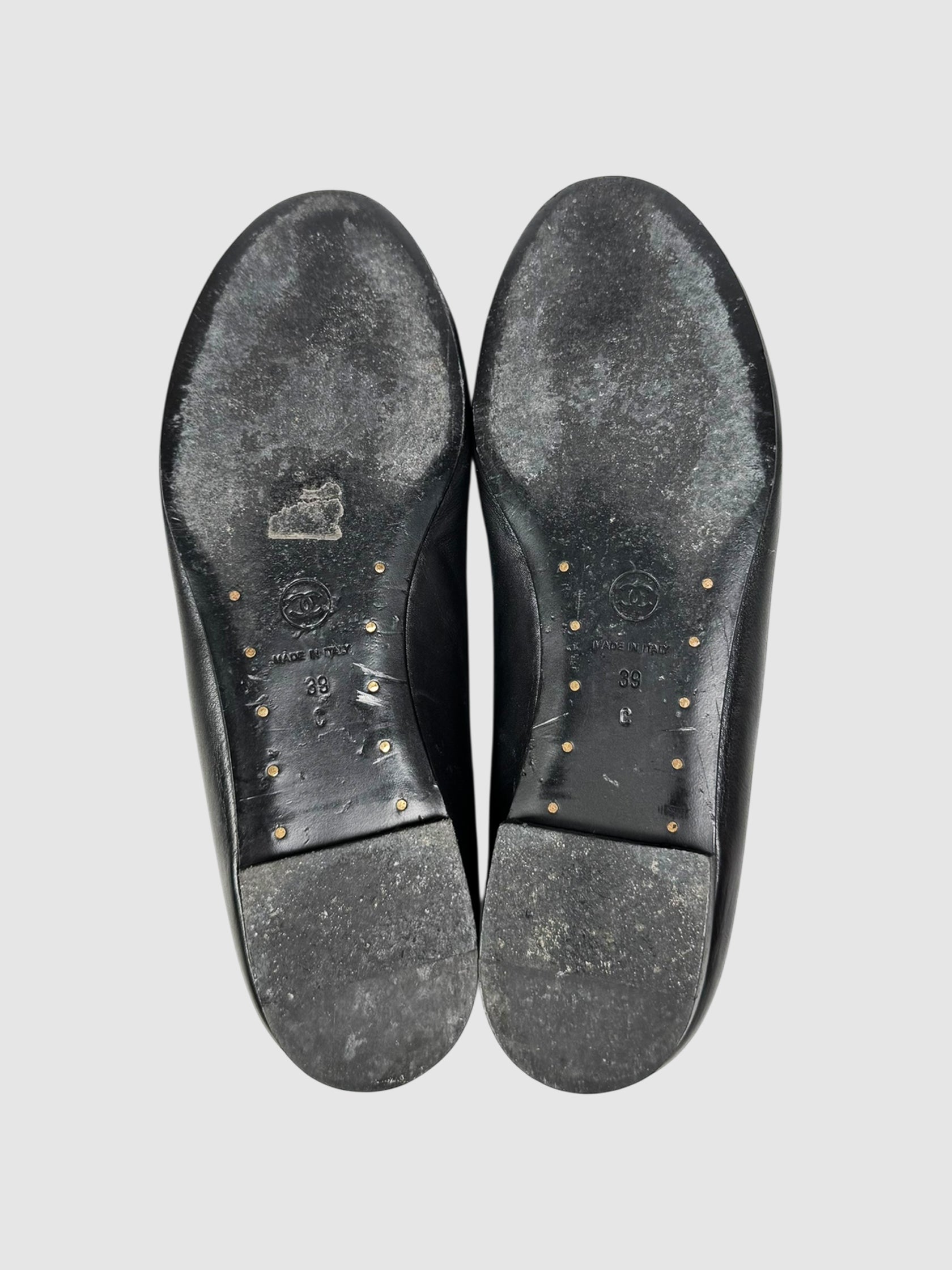 Camellia Leather Flats