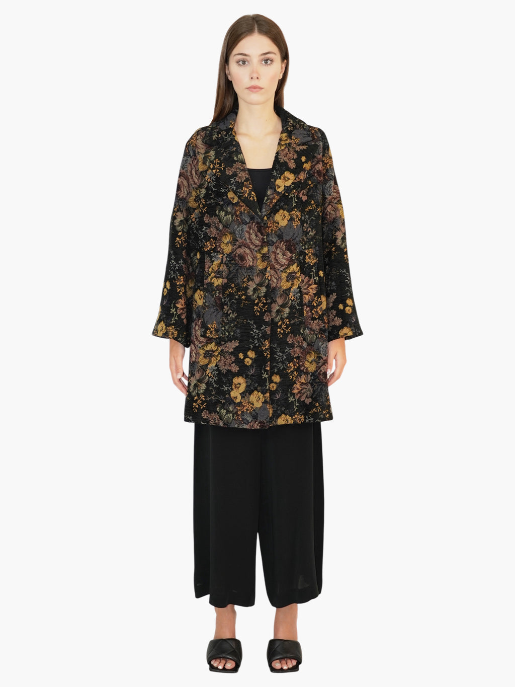 Jacquard Floral Coat