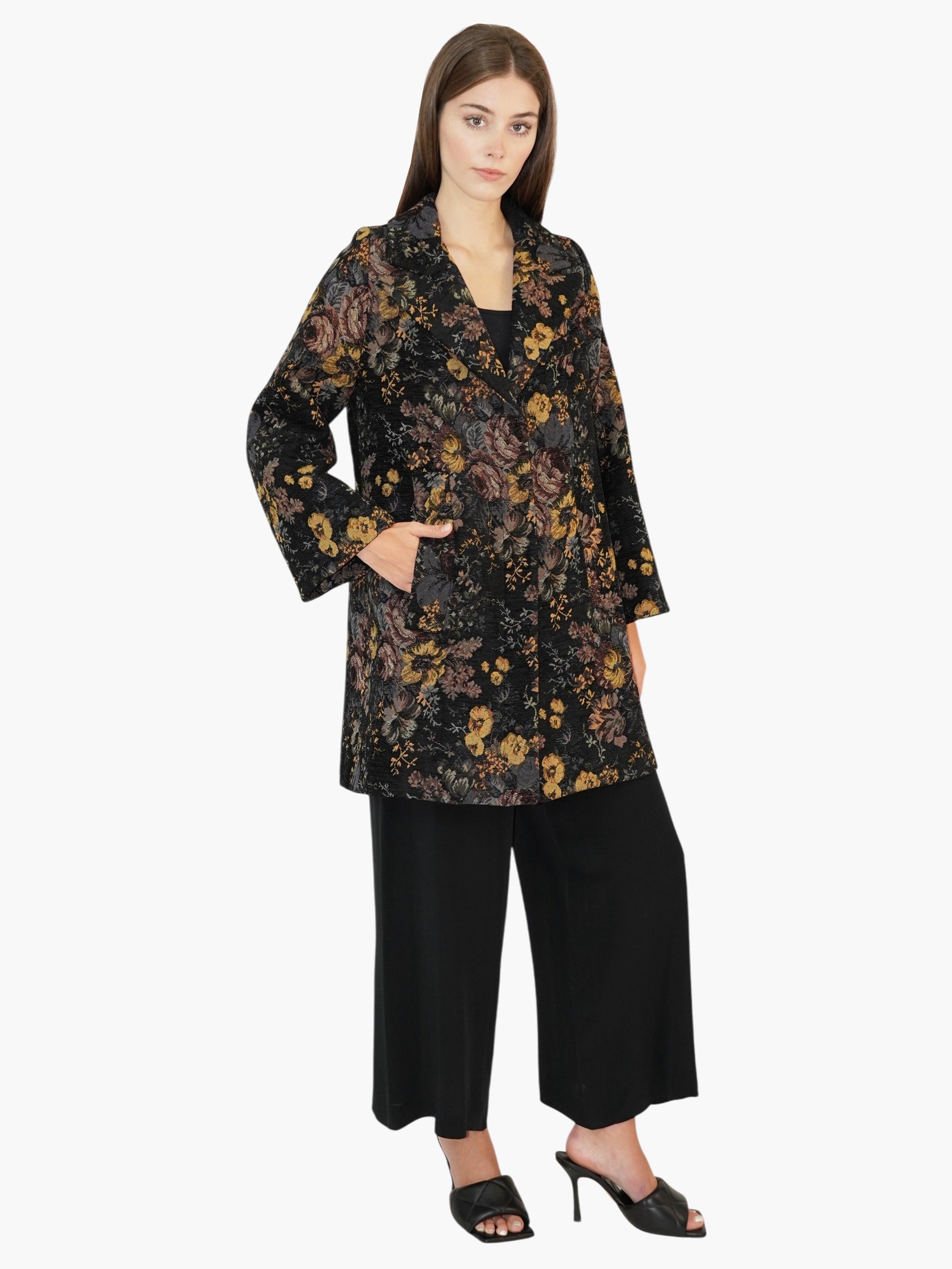 Jacquard Floral Coat