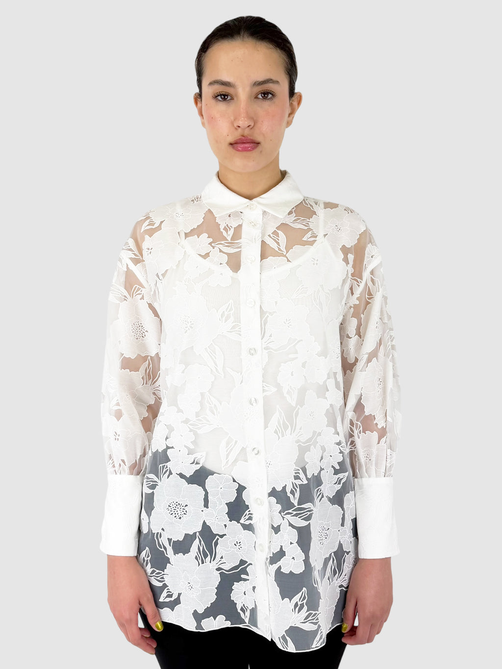 Embroidered Floral Top