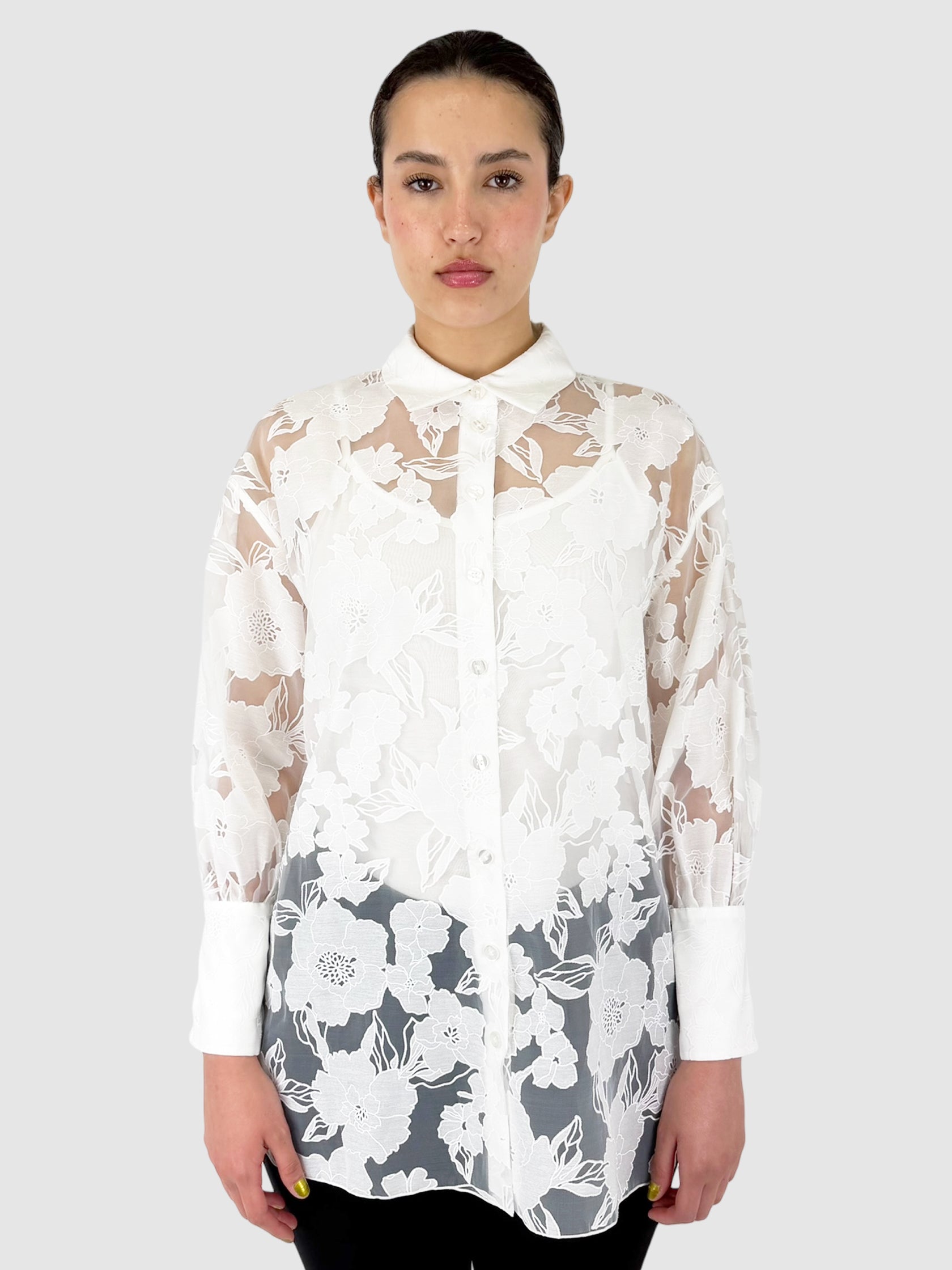 Embroidered Floral Top