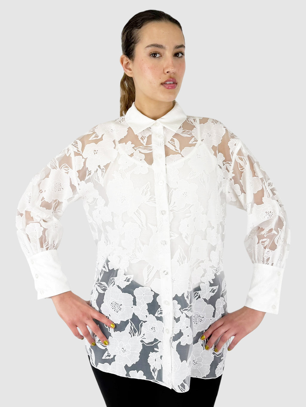 Embroidered Floral Top