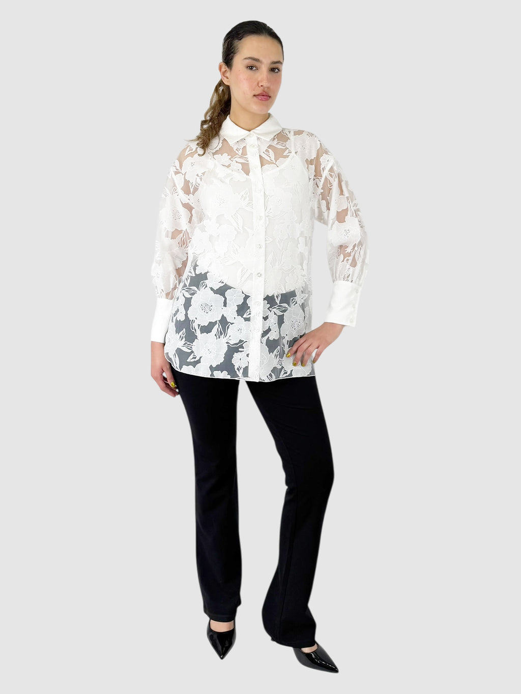 Embroidered Floral Top