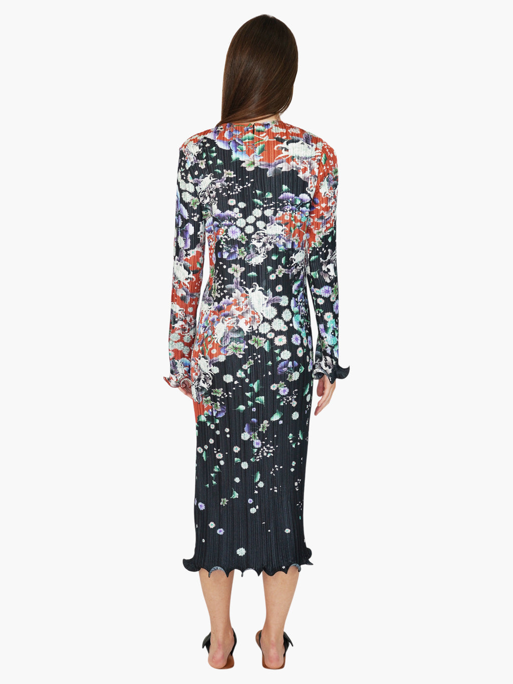 Pleated Floral Dress