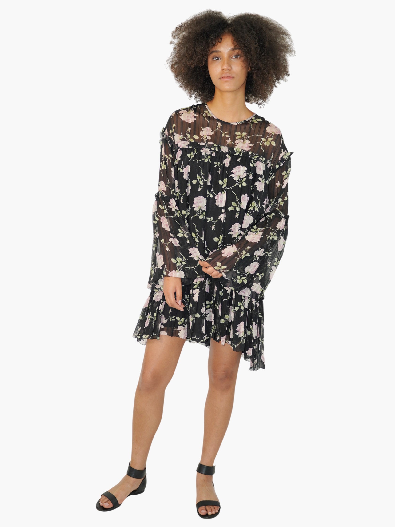 Silk Dahlia Dress