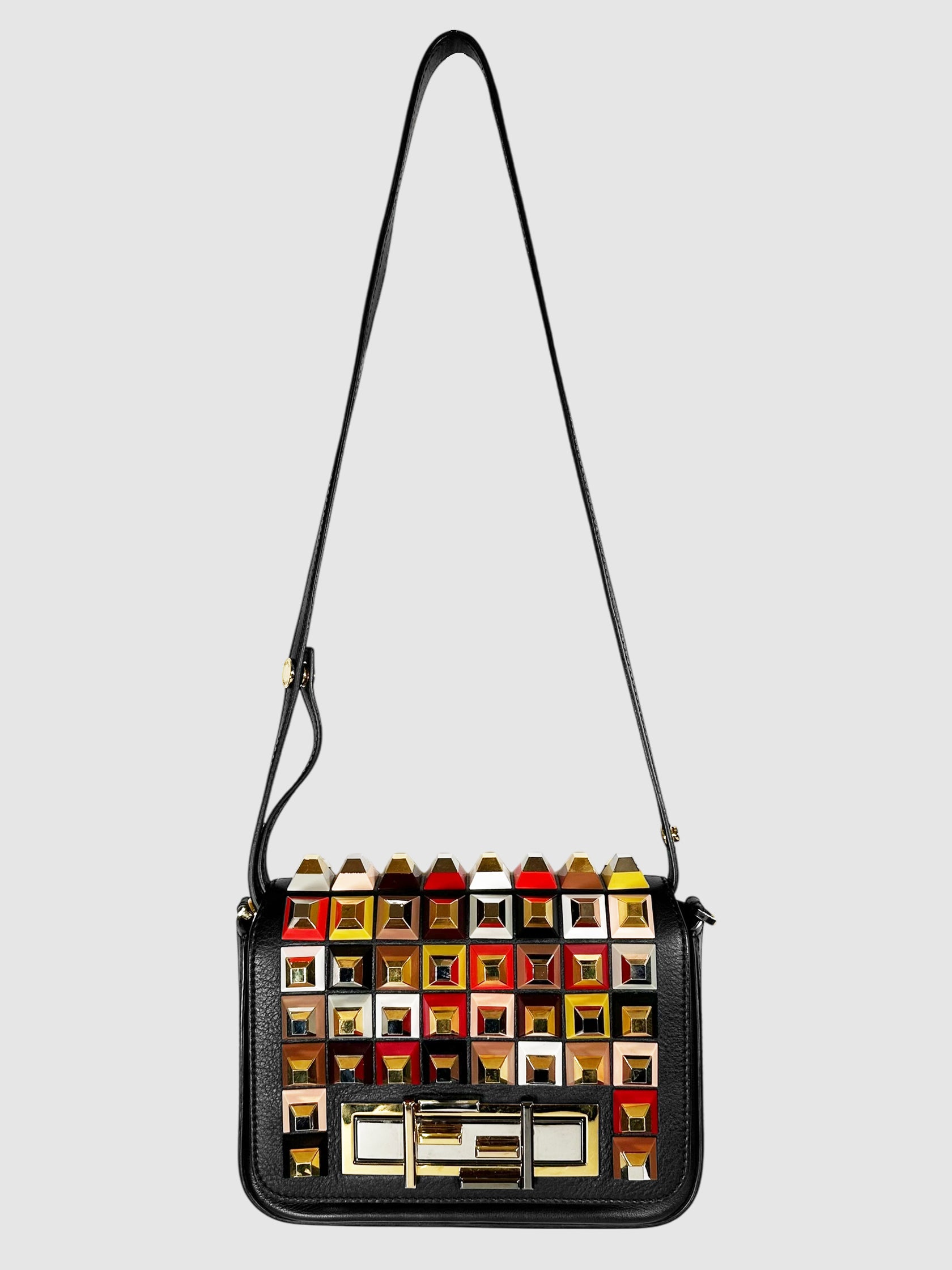 Rainbow Studded 3 Baguette Bag