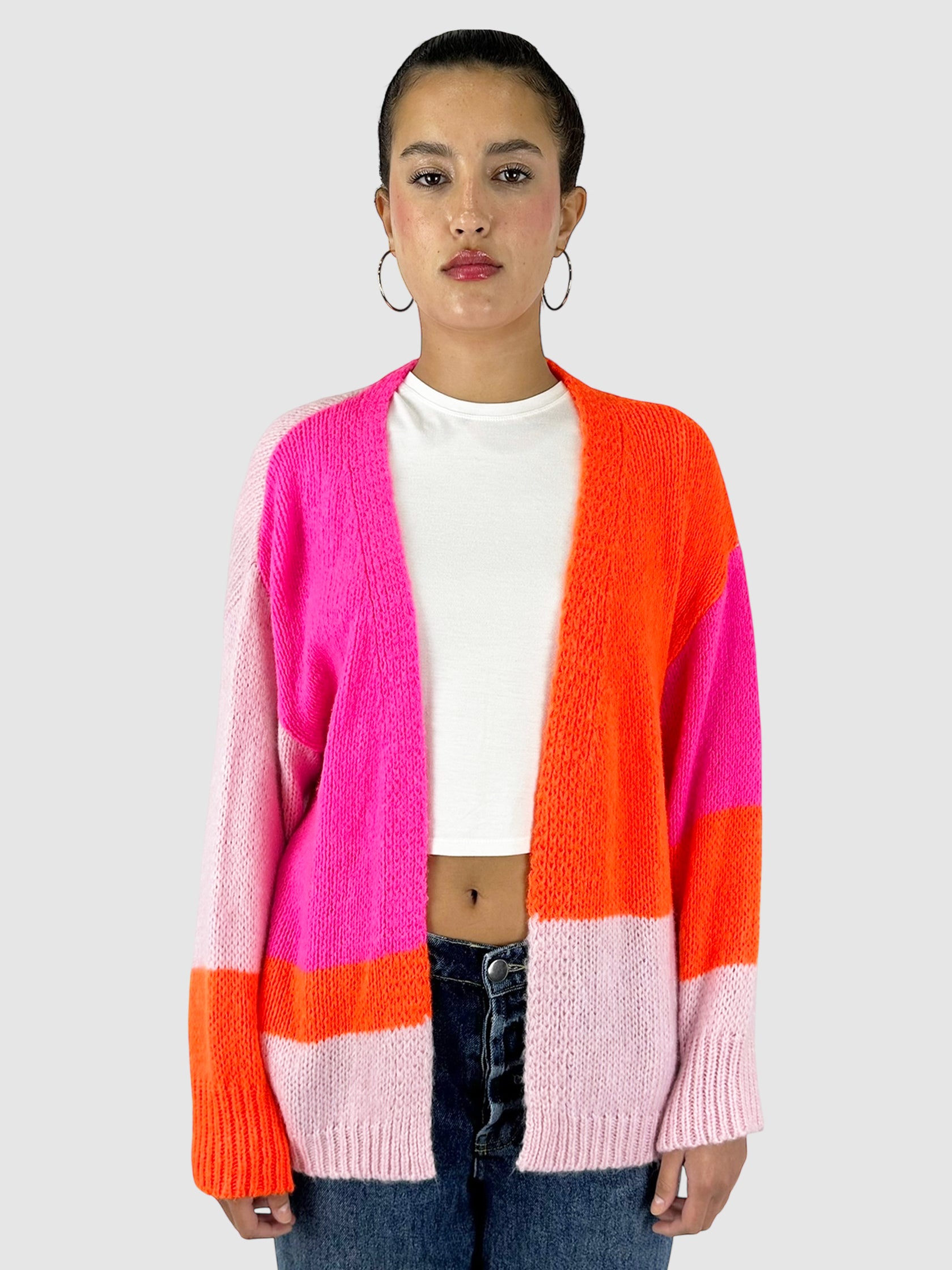 Colourblock Knit Cardigan