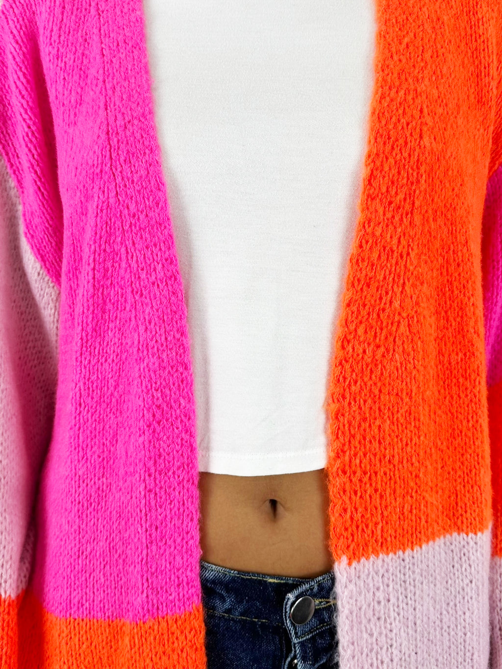 Colourblock Knit Cardigan