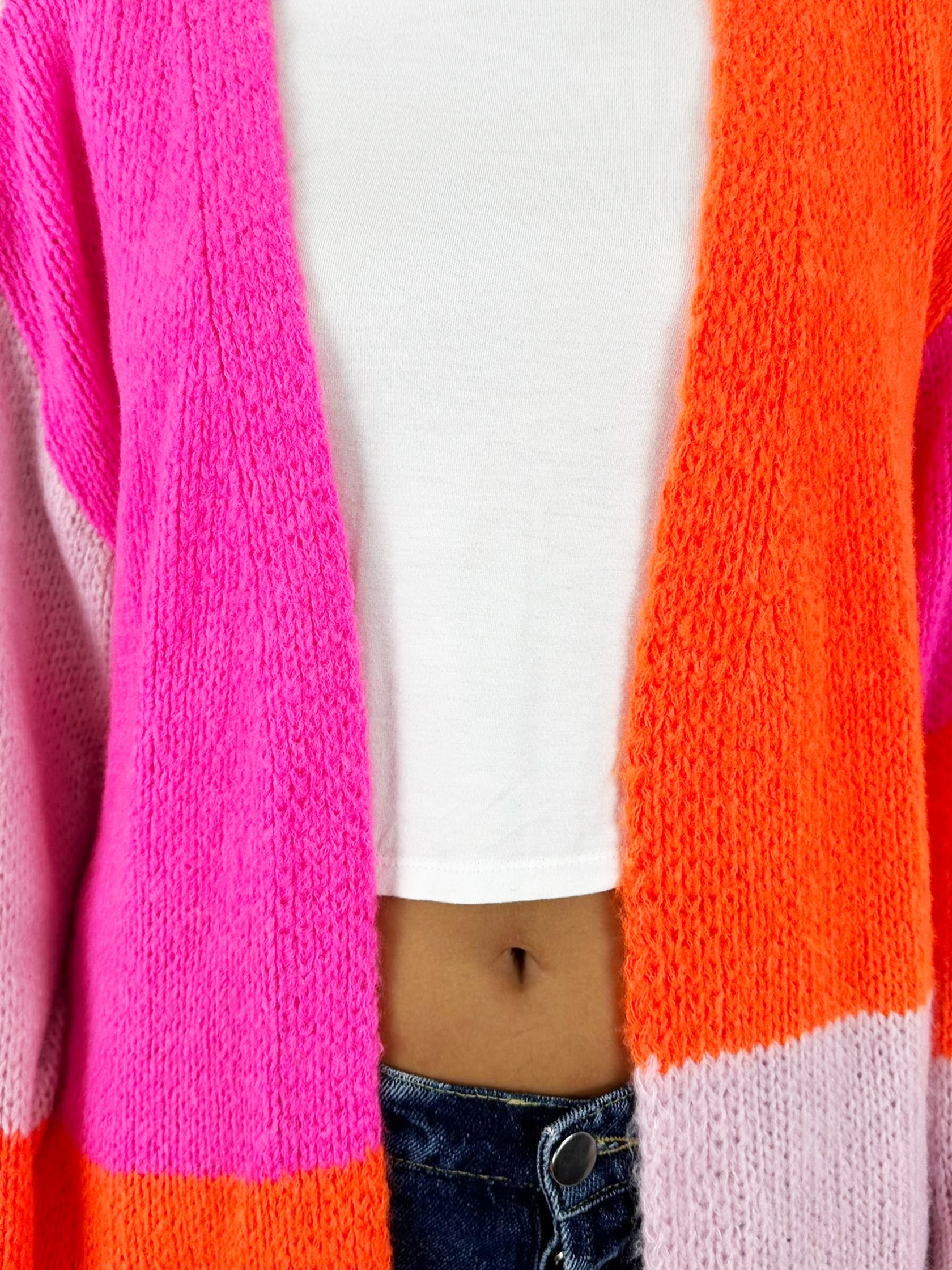 Colourblock Knit Cardigan