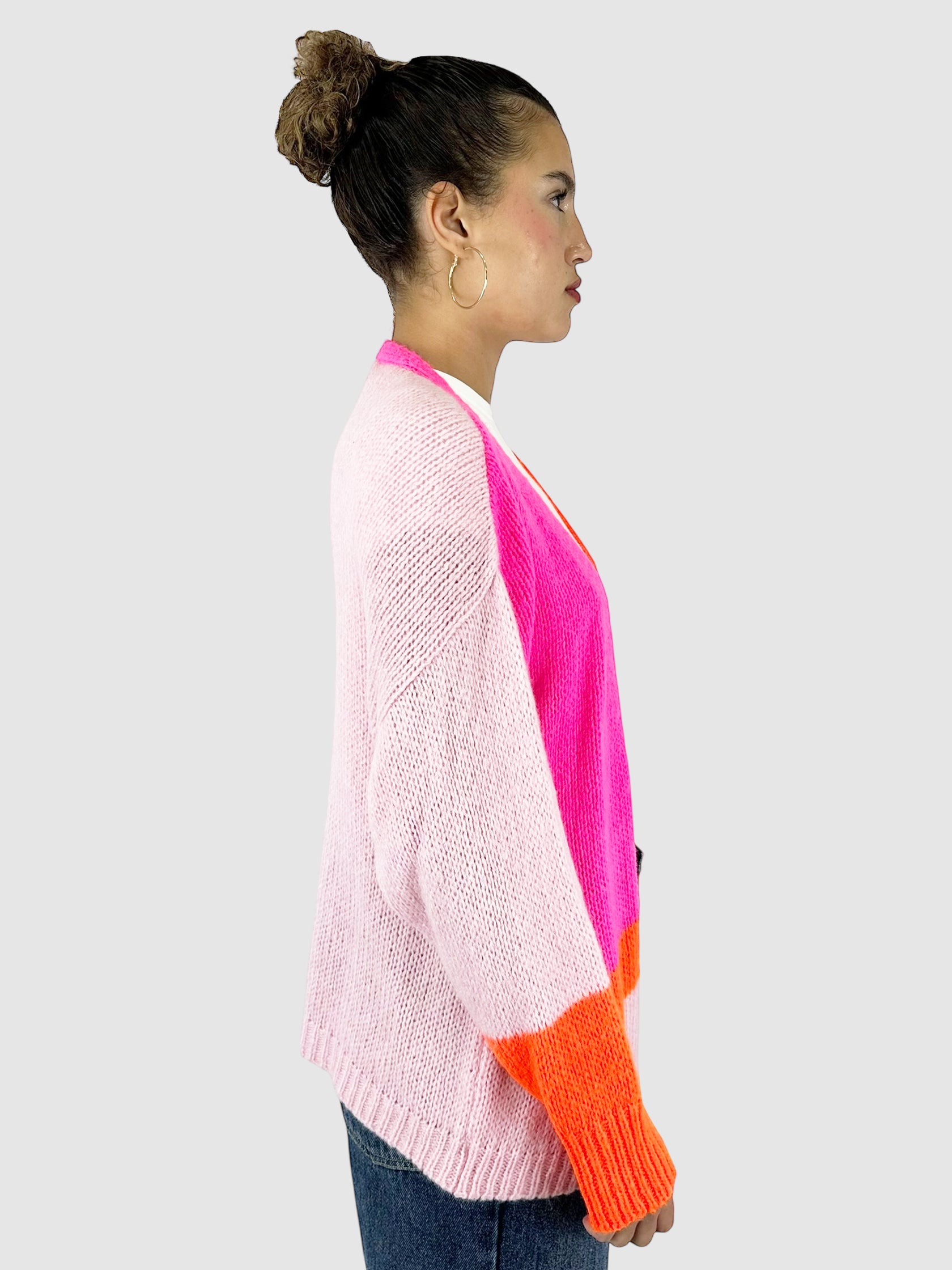 Colourblock Knit Cardigan