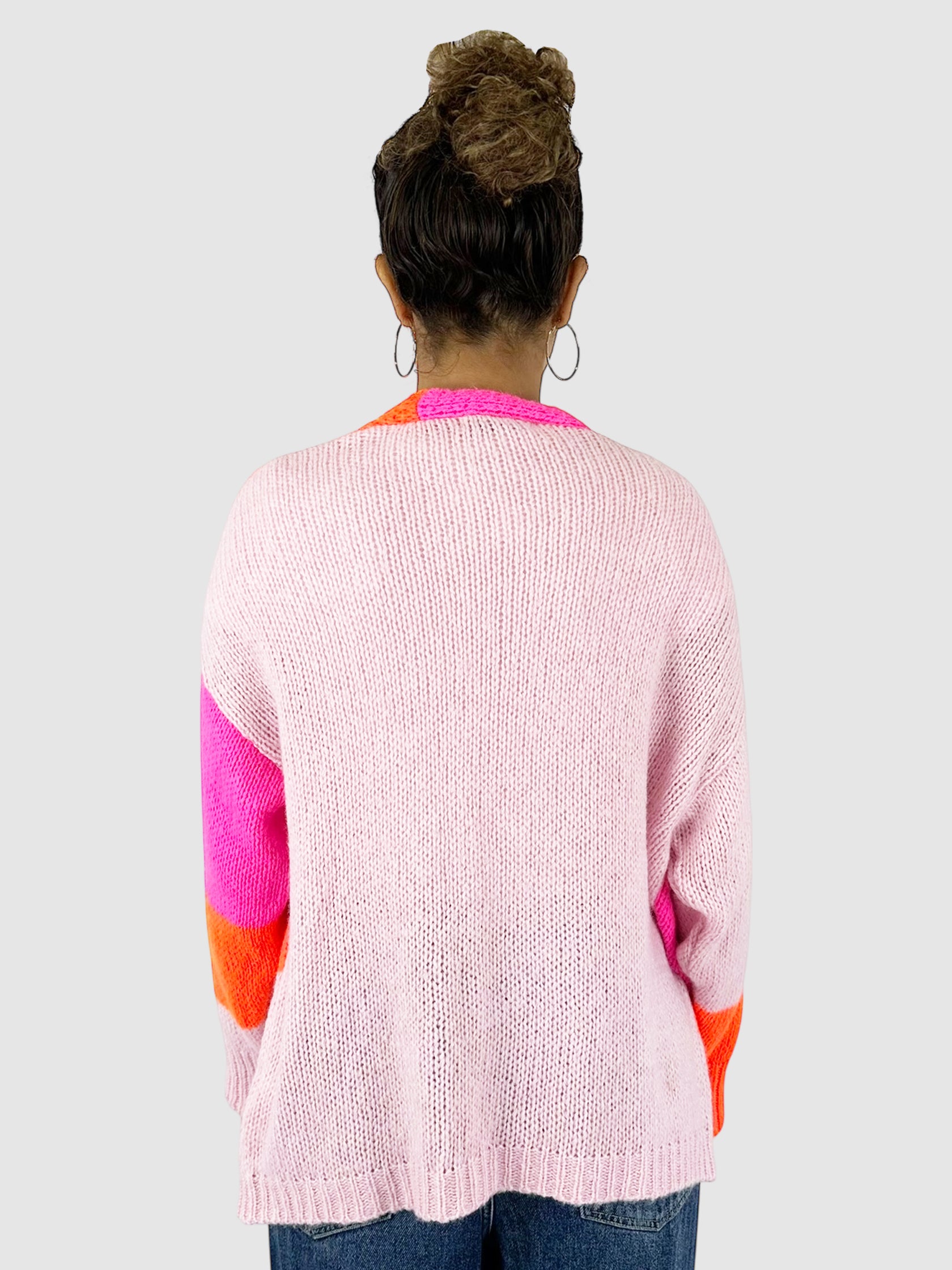 Colourblock Knit Cardigan