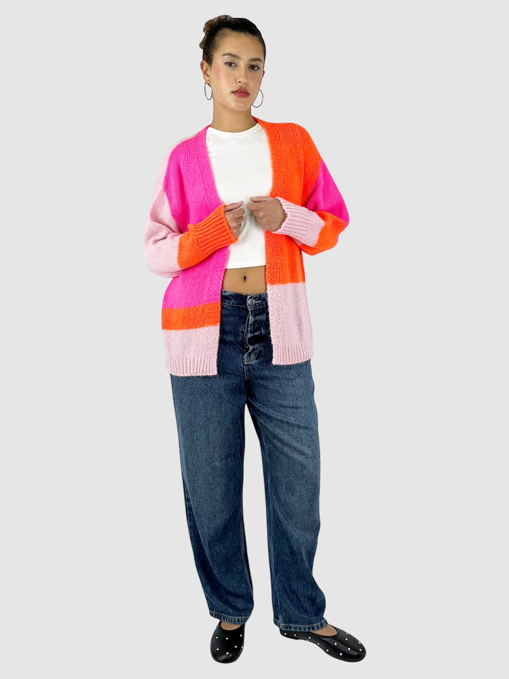 Colourblock Knit Cardigan