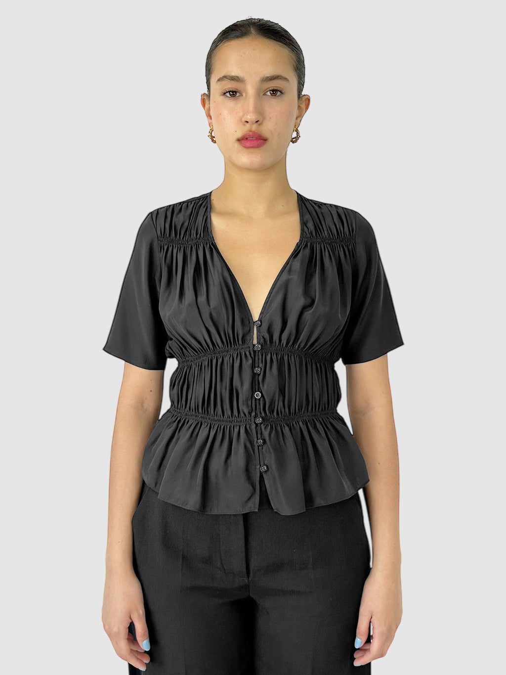 Silk Ruched Top