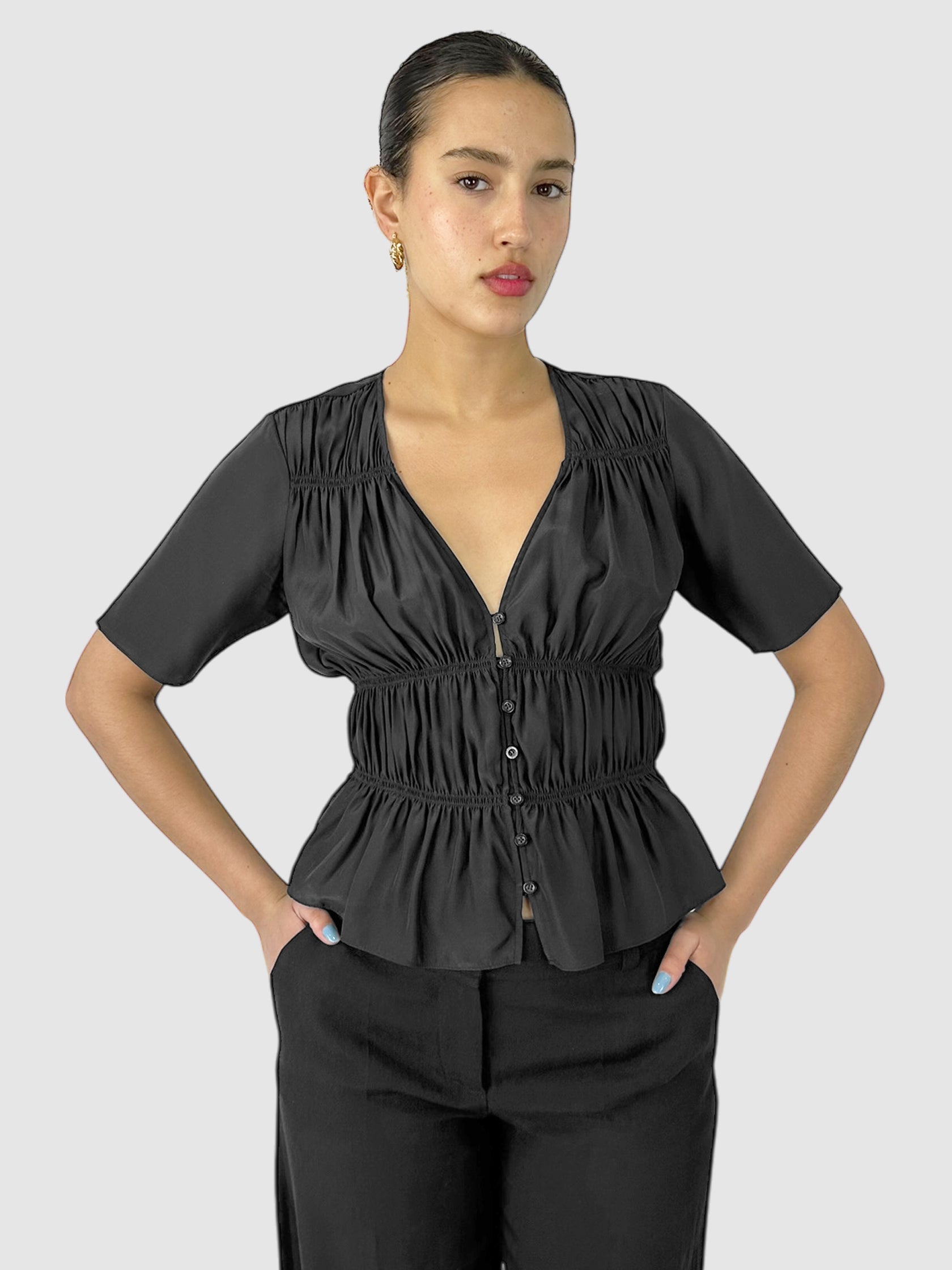 Silk Ruched Top