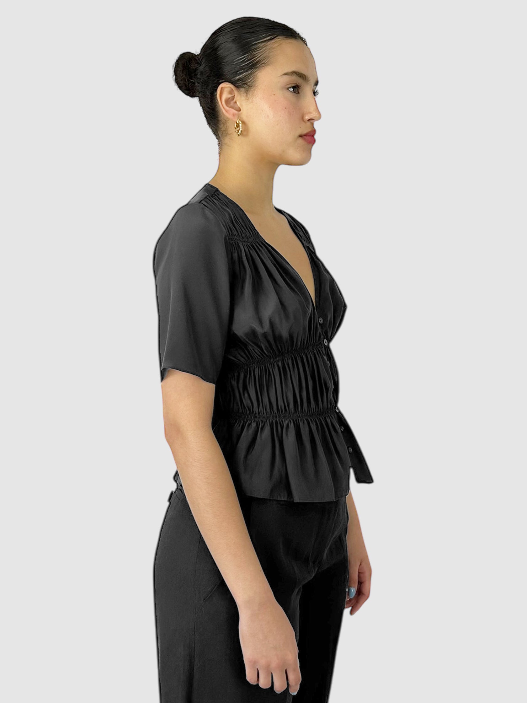 Silk Ruched Top