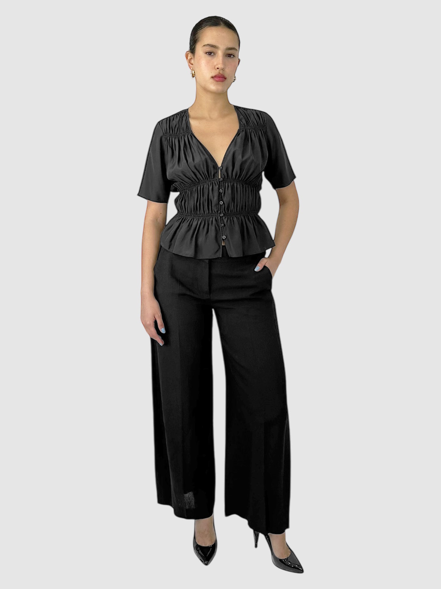 Silk Ruched Top
