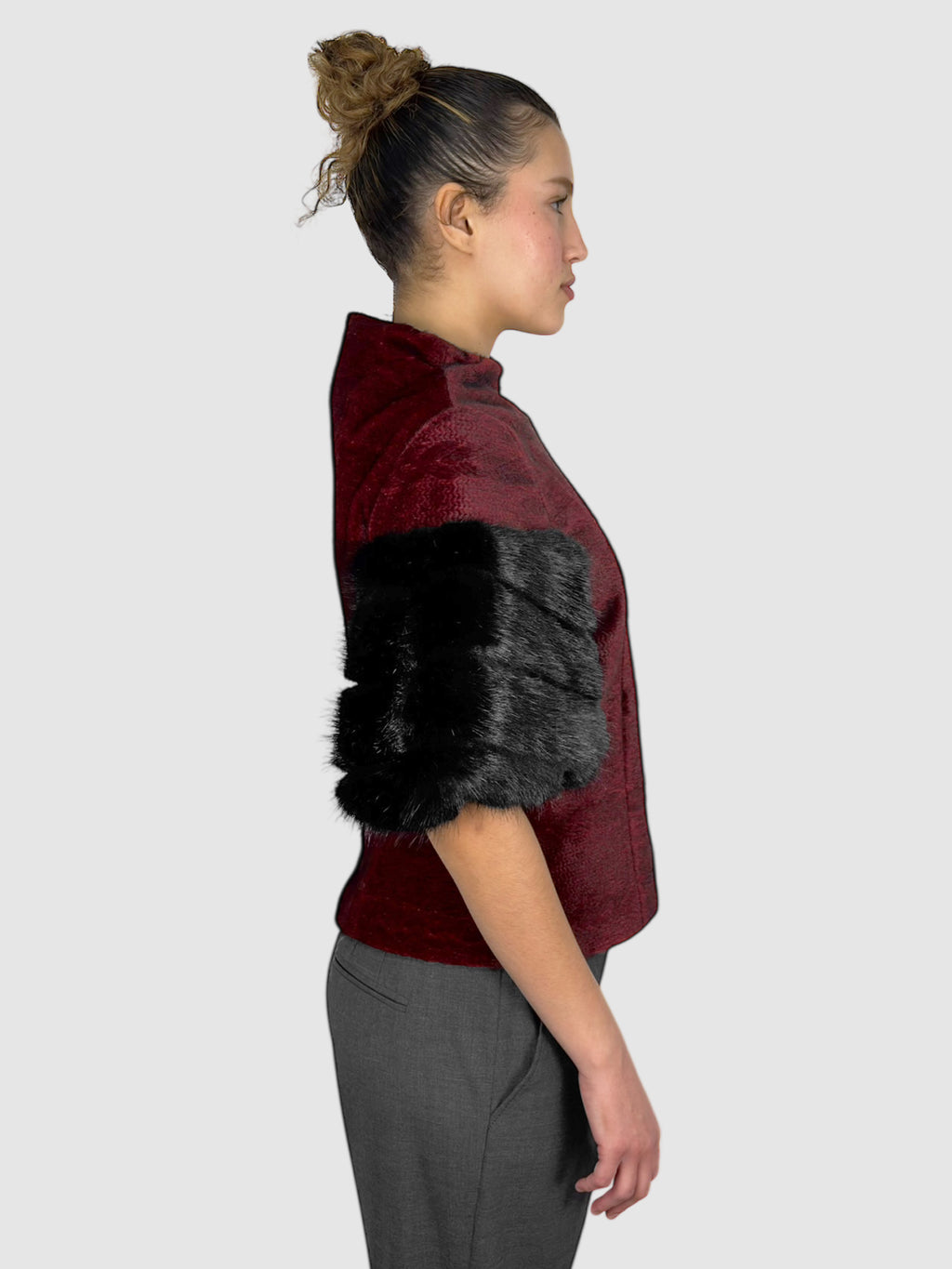 Faux Fur Cropped Coat