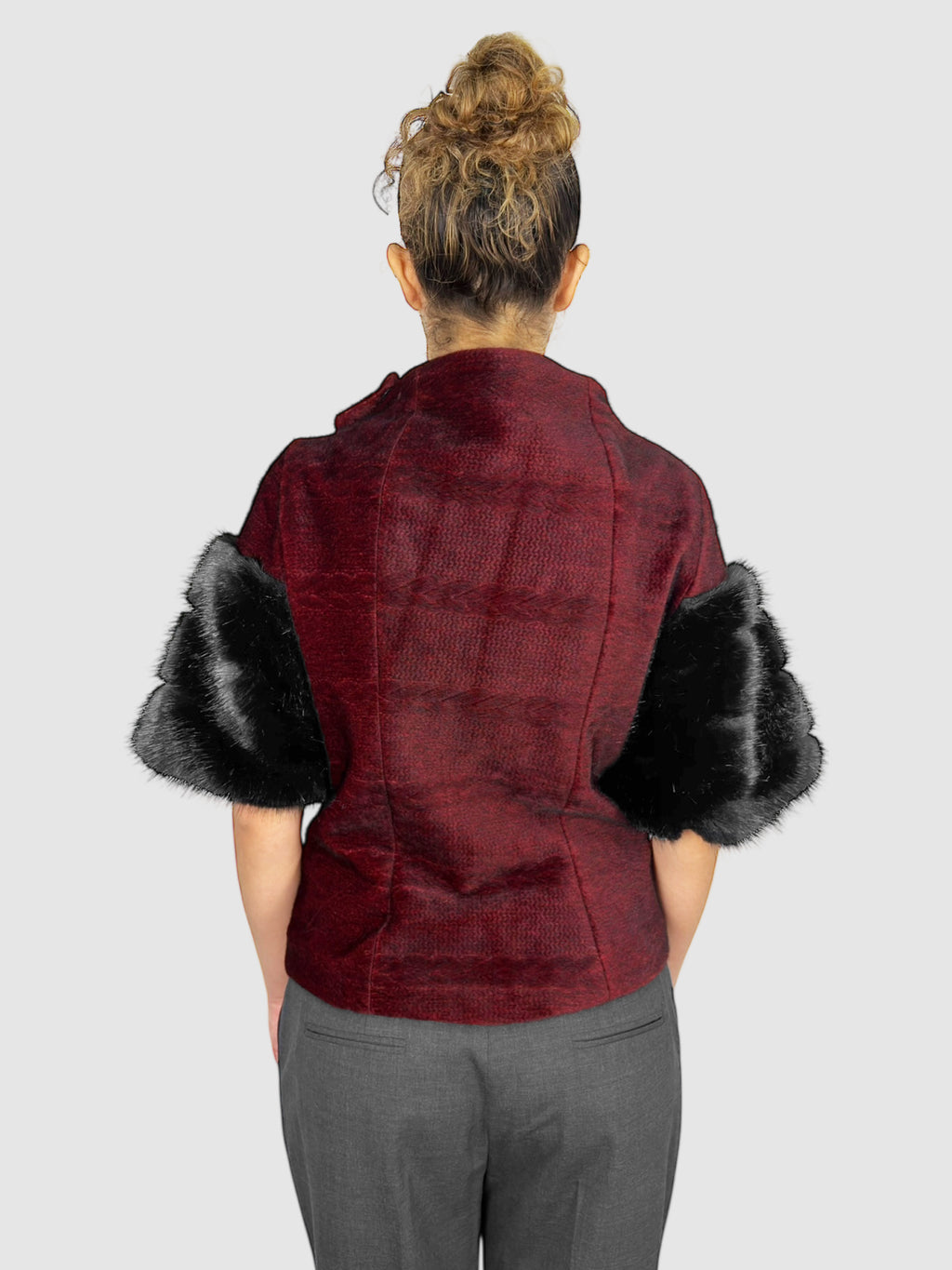 Faux Fur Cropped Coat