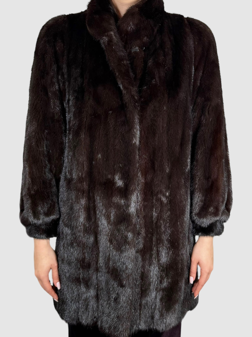 Mink Mock Neck Coat