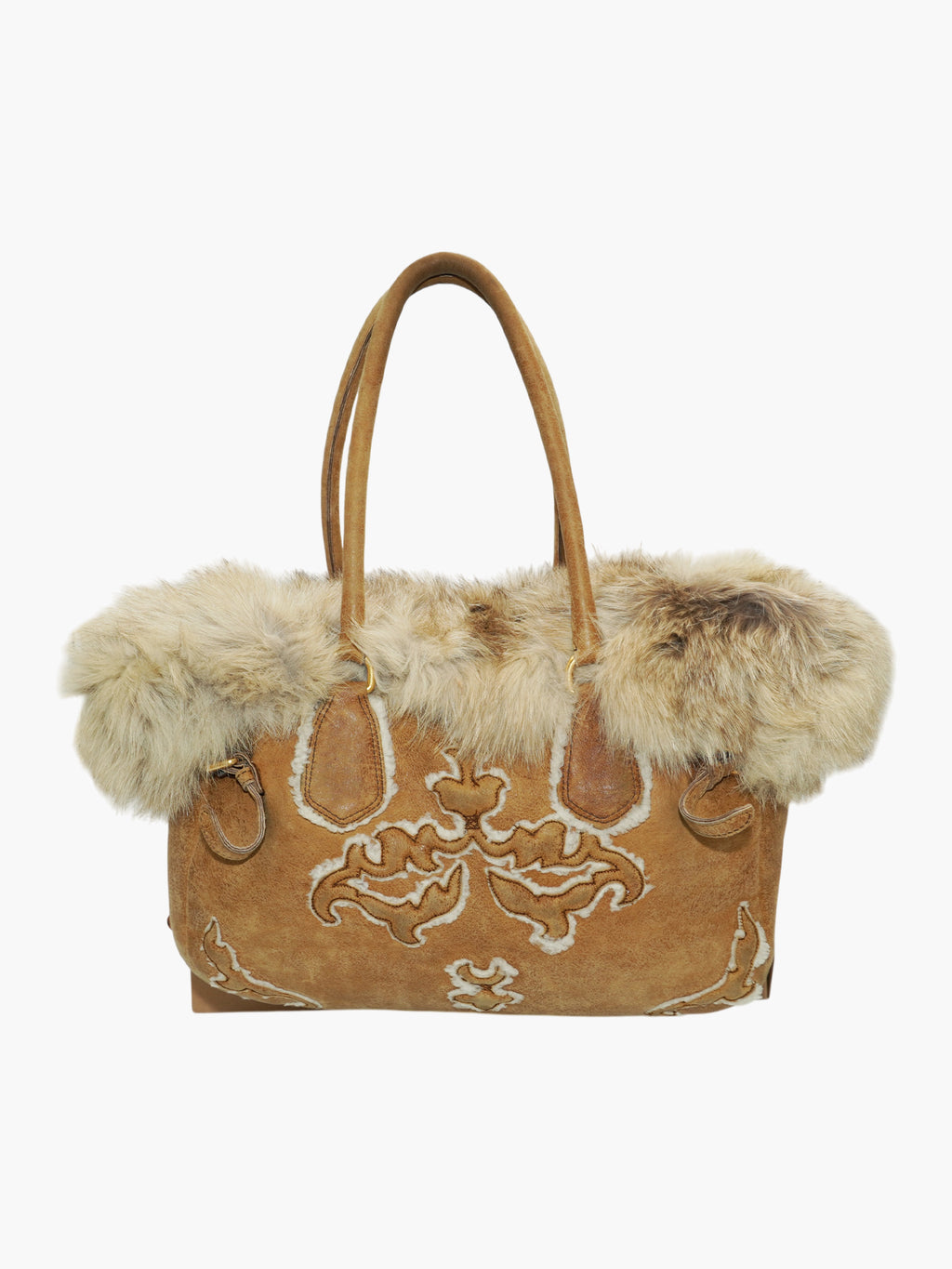 Suede Embroidered Tote