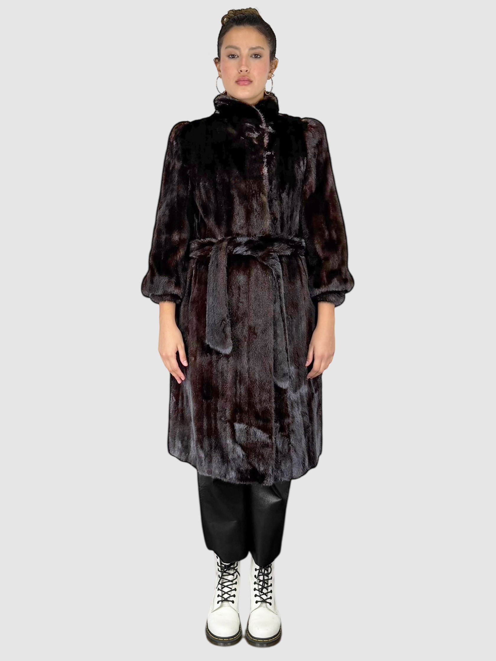 Belted Mink Coat