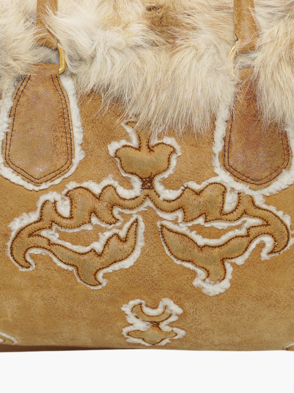 Suede Embroidered Tote