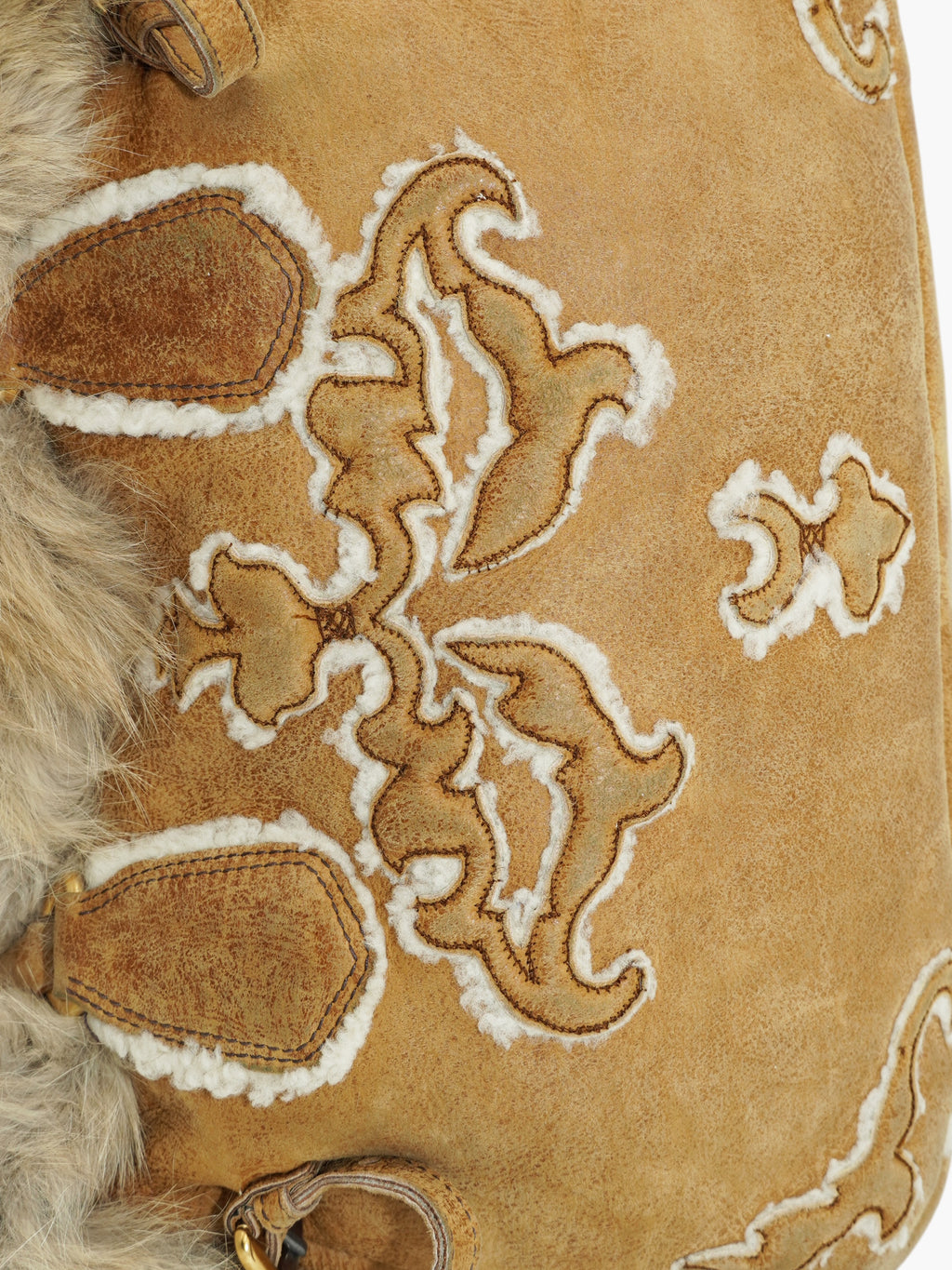 Suede Embroidered Tote