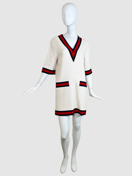 Gucci Contrast Trim Sweater Dress - Size 42