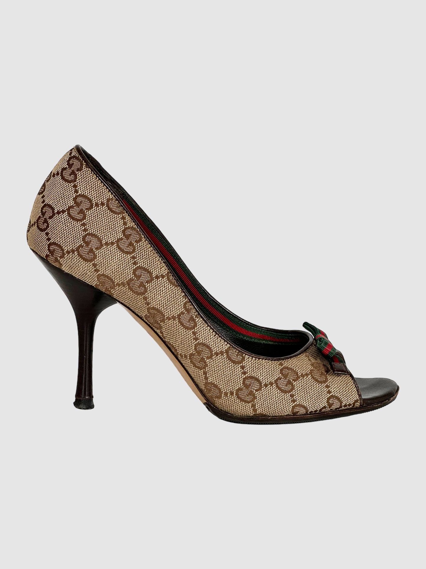 Monogram Canvas Pumps - Size 36