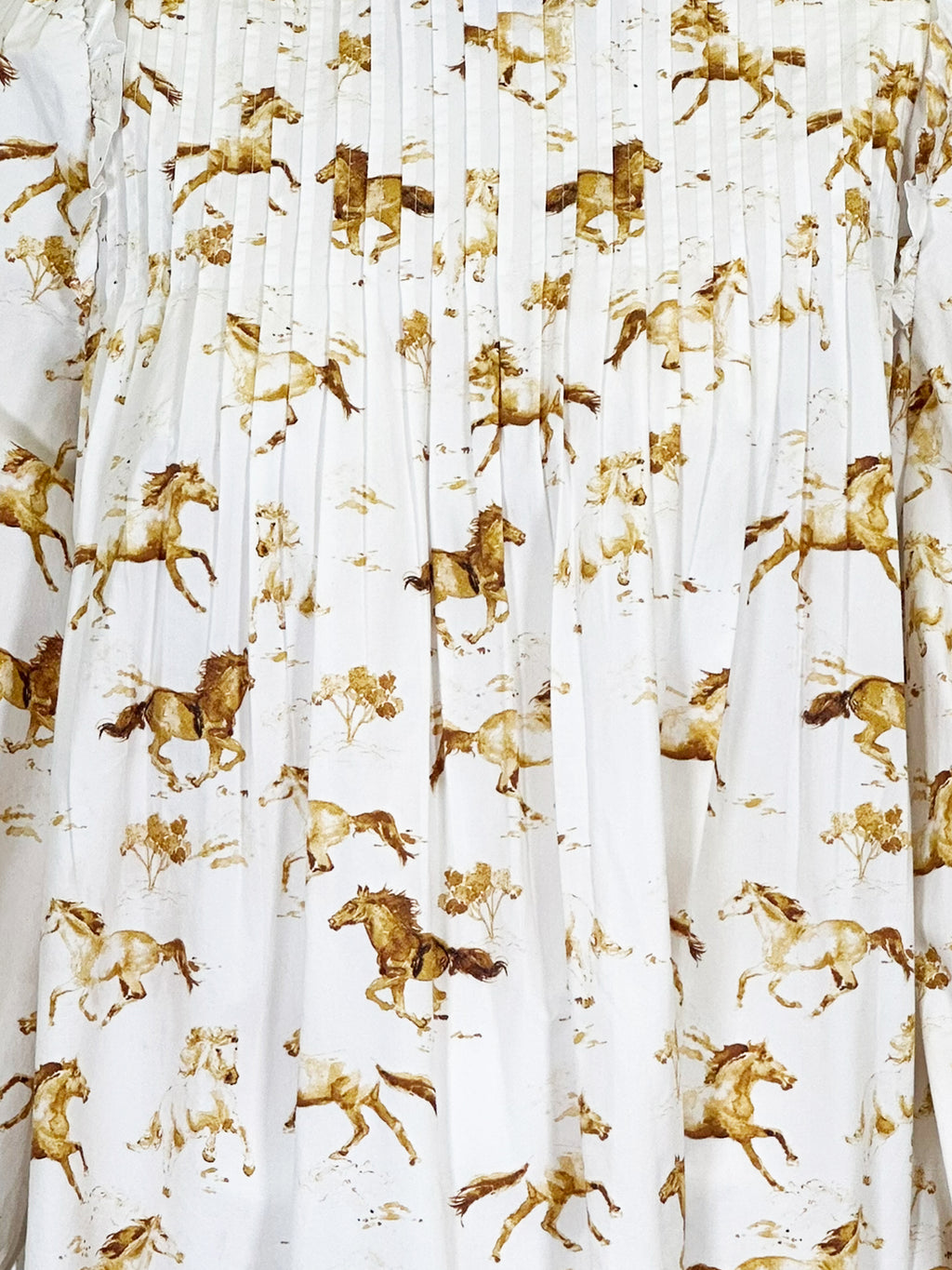 Ganni Horse Print Flared Dress - Size 40