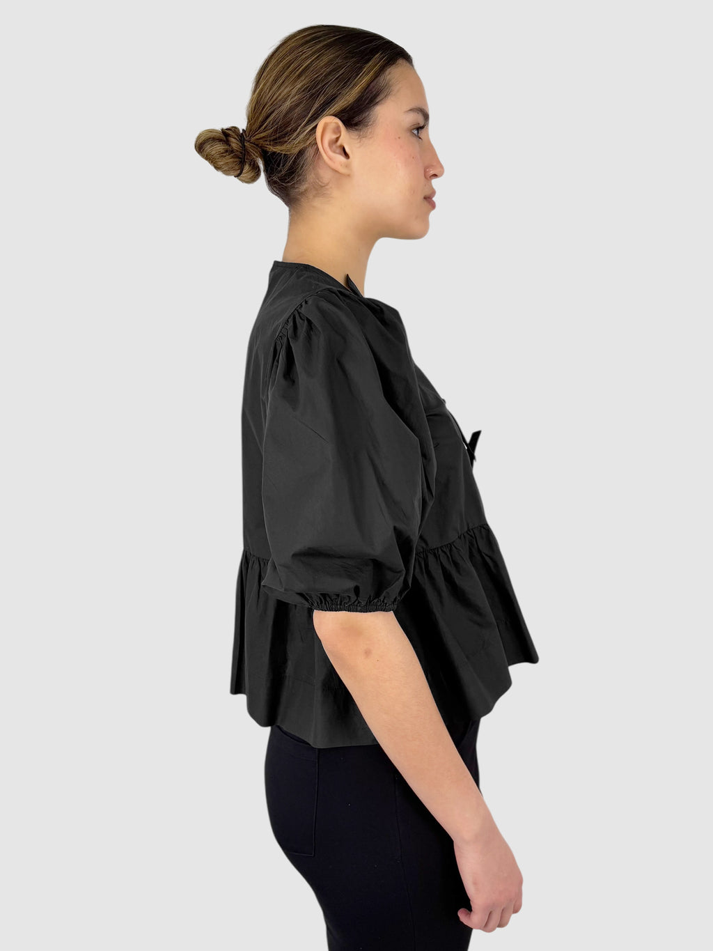 Poplin Peplum Top
