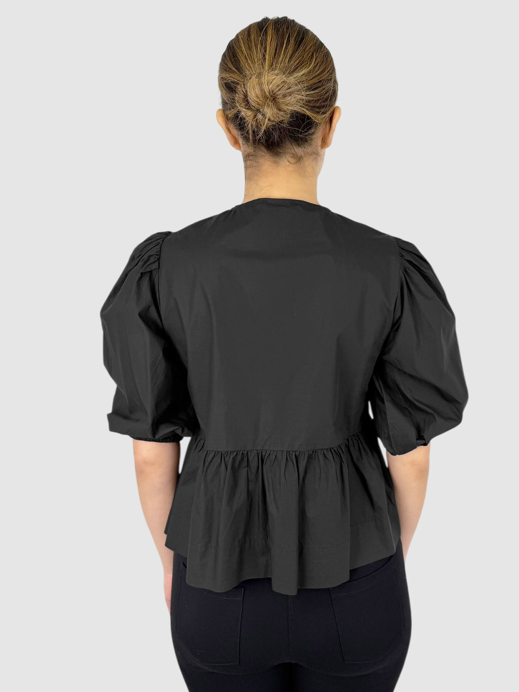 Poplin Peplum Top