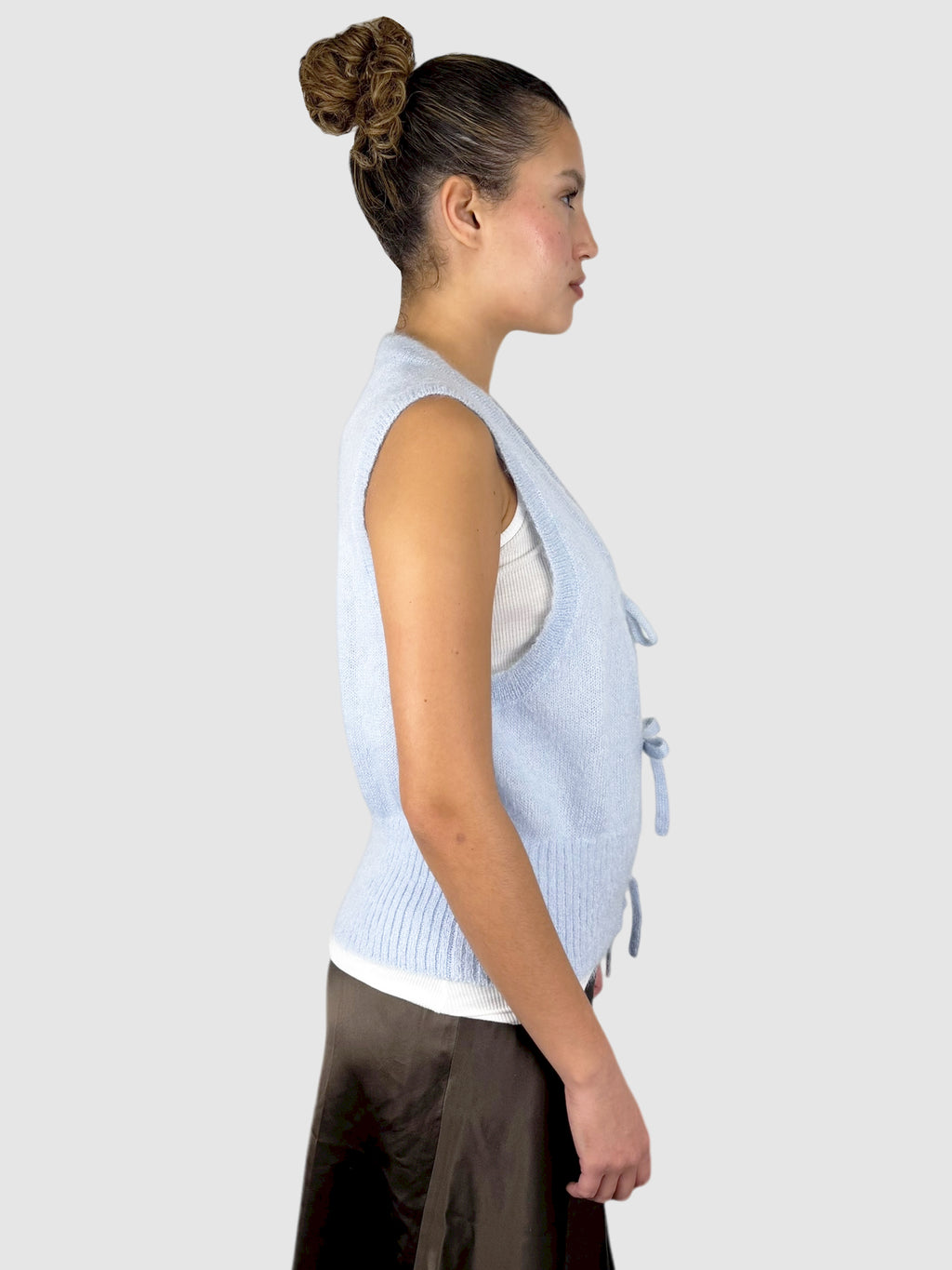 Mohair Tie-Up Vest