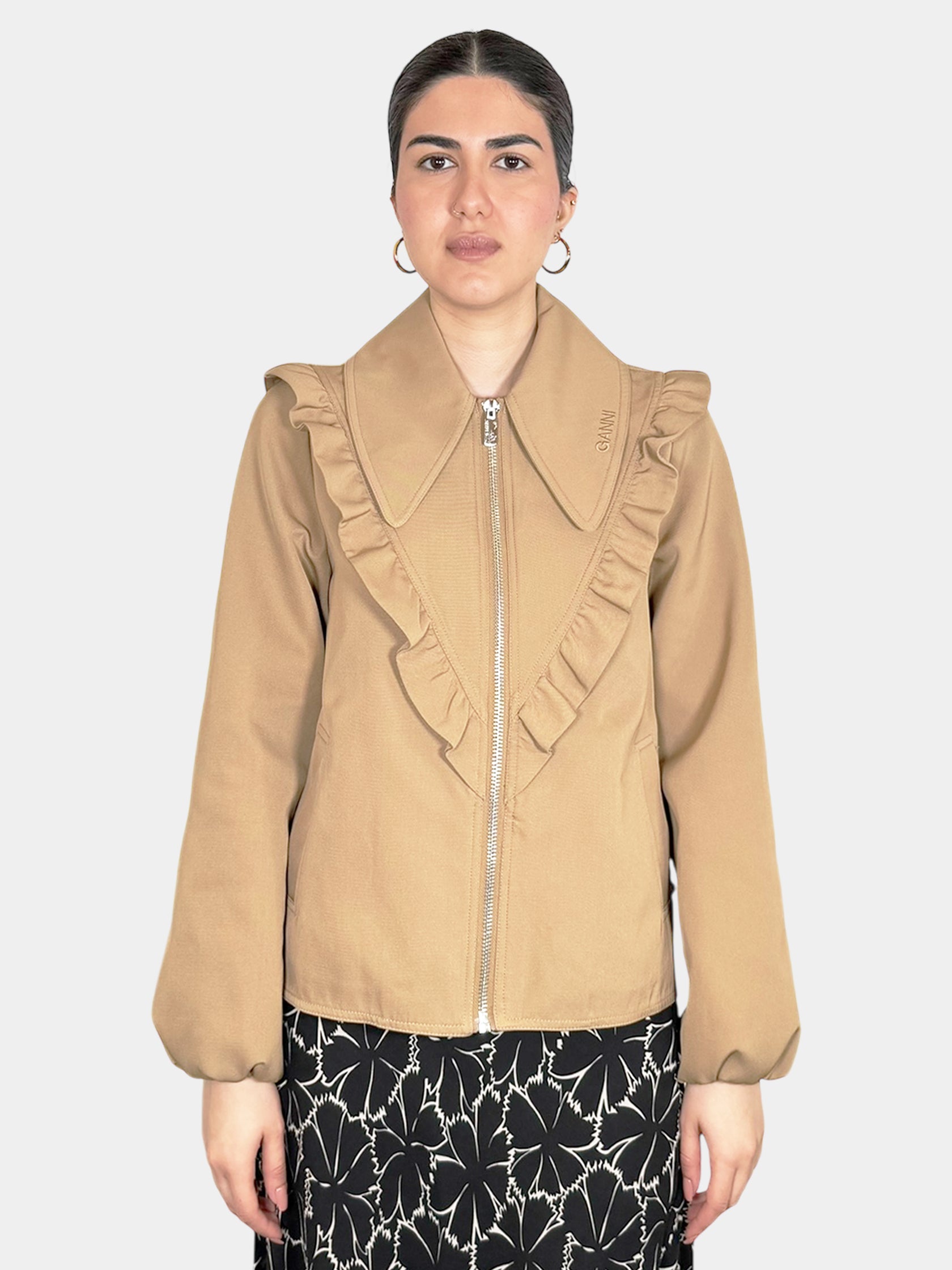 Ruffle Twill Jacket - Size 32