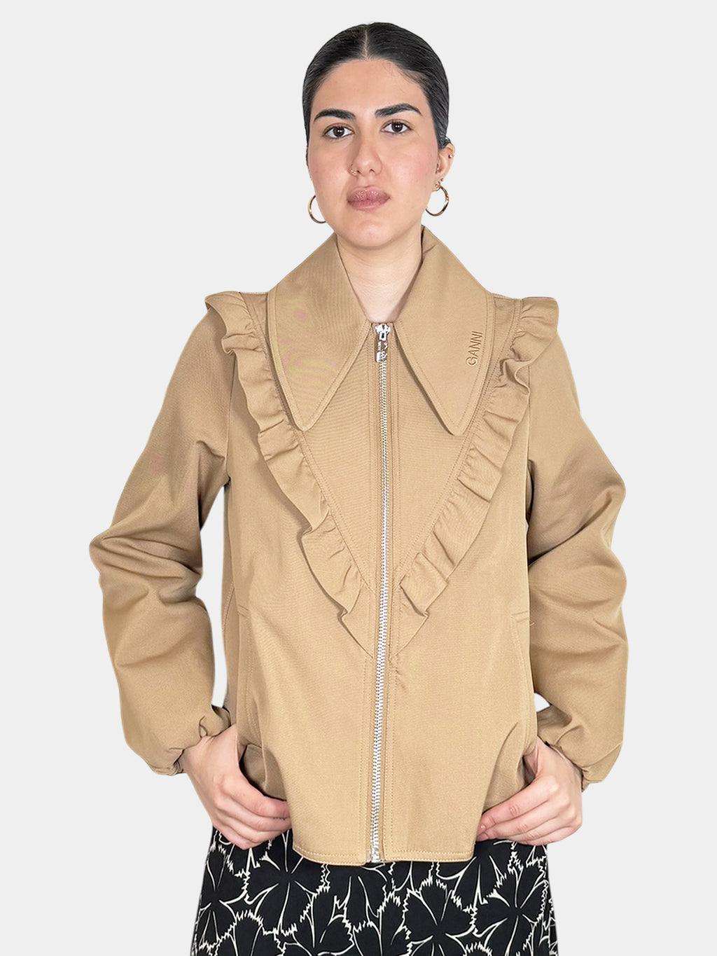 Ruffle Twill Jacket - Size 32